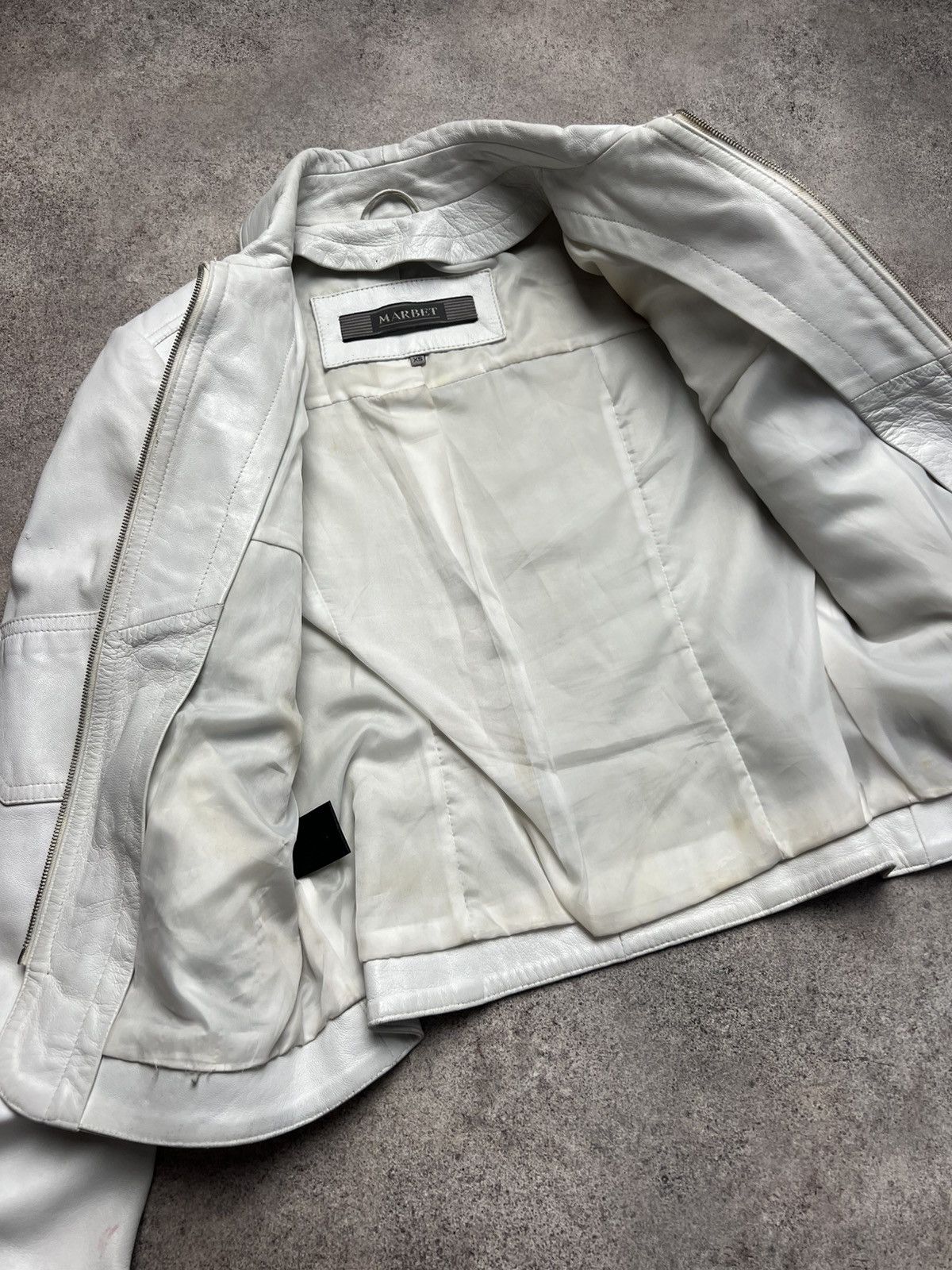 Leather × Vintage Vintage multi pocket leather white jacket like helmut Size S / US 4 / IT 40 - 10 Thumbnail