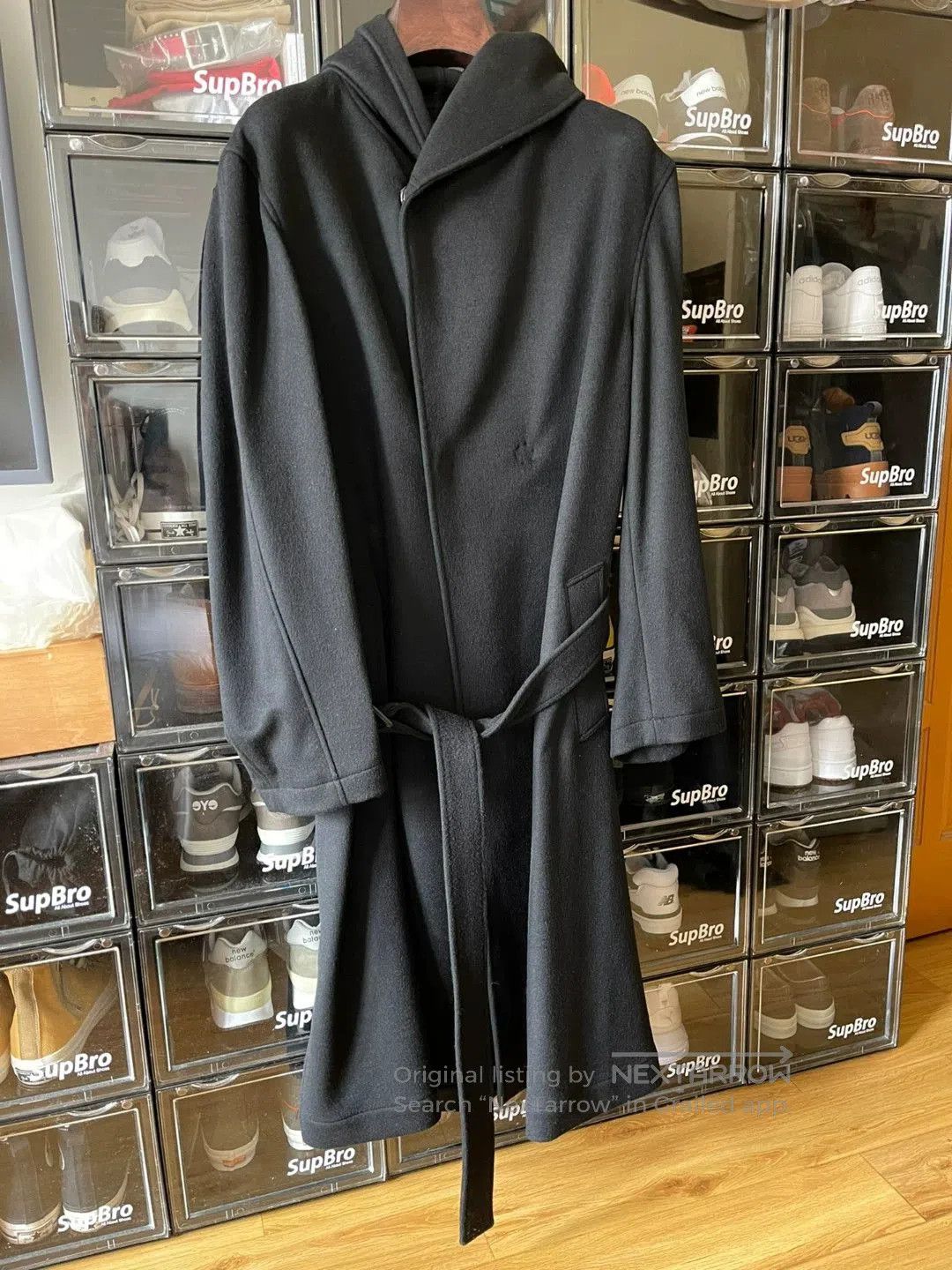 Yohji Yamamoto Yohji Yamamoto Belted Hooded Cashmere Coat. Size US M / EU 48-50 / 2 - 2 Thumbnail