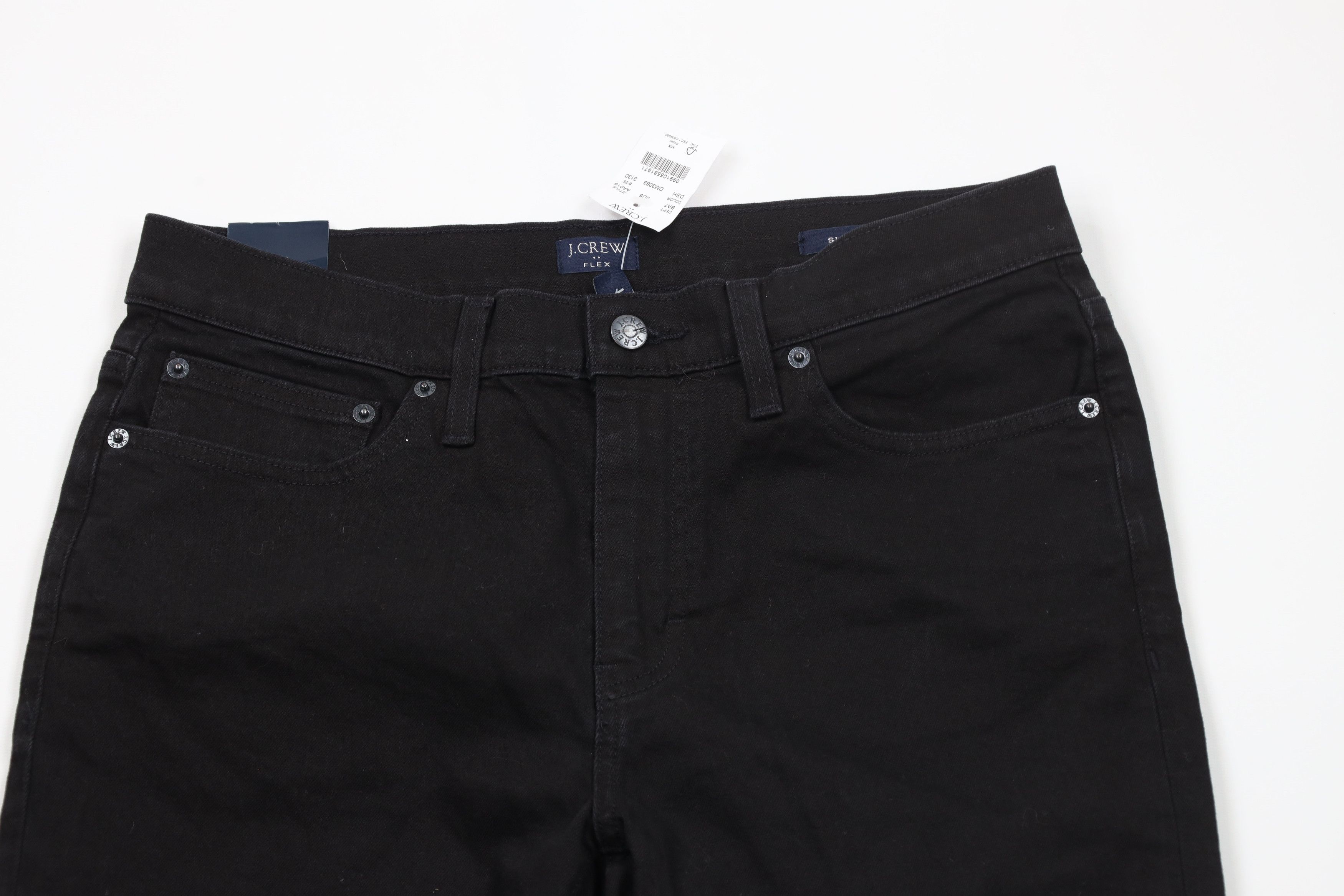 J.Crew × Vintage New J Crew Stretch Slim Fit Straight Leg Denim Jeans Black Size US 31 - 2 Thumbnail