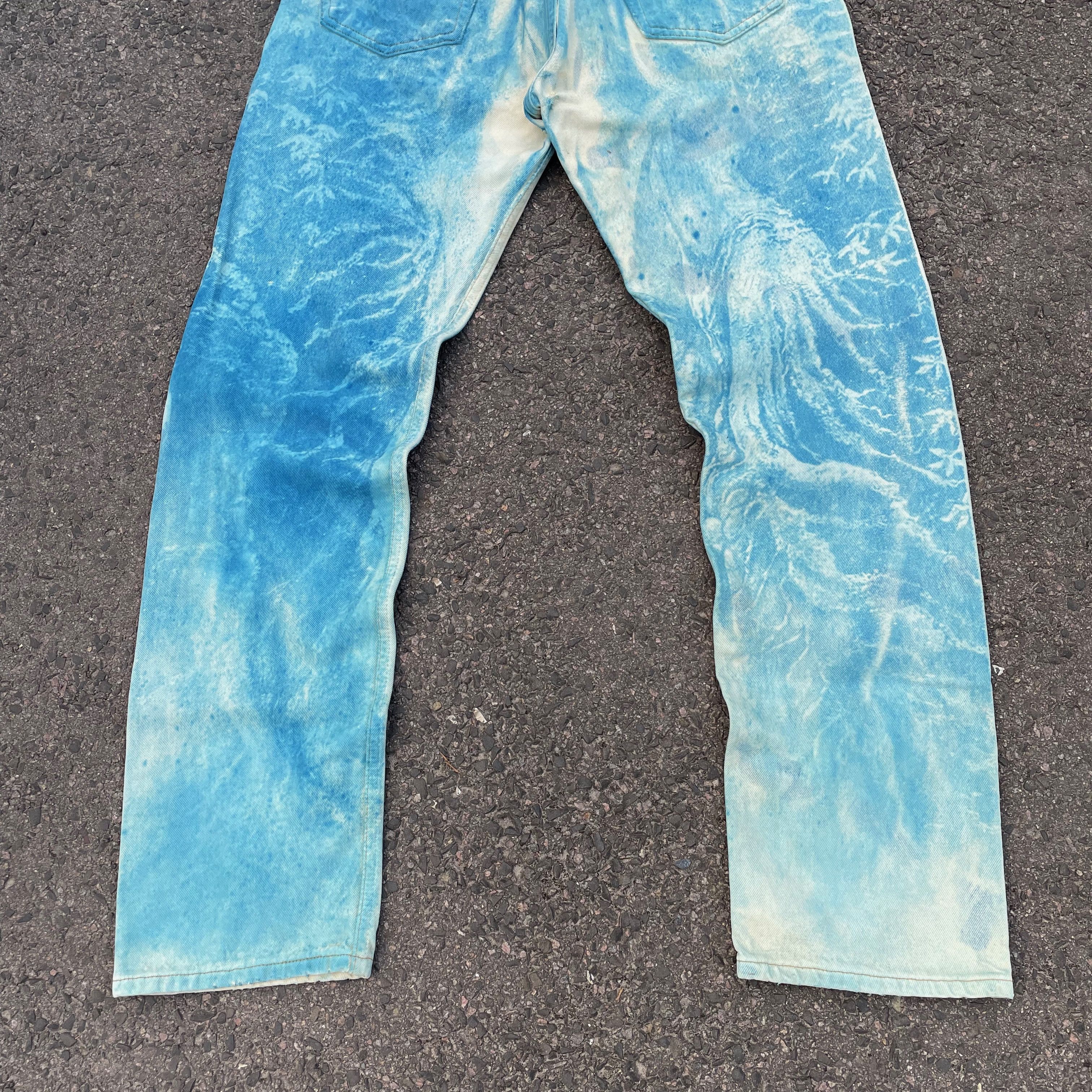 Levi's Custom Levi’s 32x32 Blue Art Print Jeans Y2K Grunge Size US 32 / EU 48 - 15 Thumbnail