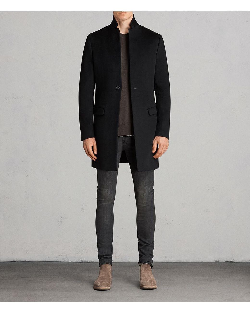 Allsaints Allsaints Bodell Wool Coat (36, Black) Size US S / EU 44-46 / 1 - 1 Thumbnail