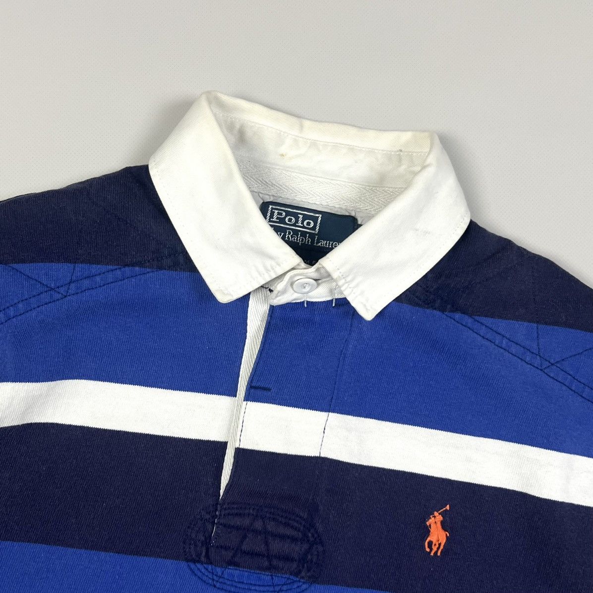 Polo Ralph Lauren × Rugby Ralph Lauren × Vintage Vintage Polo Ralph Lauren Striped Rugby Shirt Size S Size US S / EU 44-46 / 1 - 4 Thumbnail