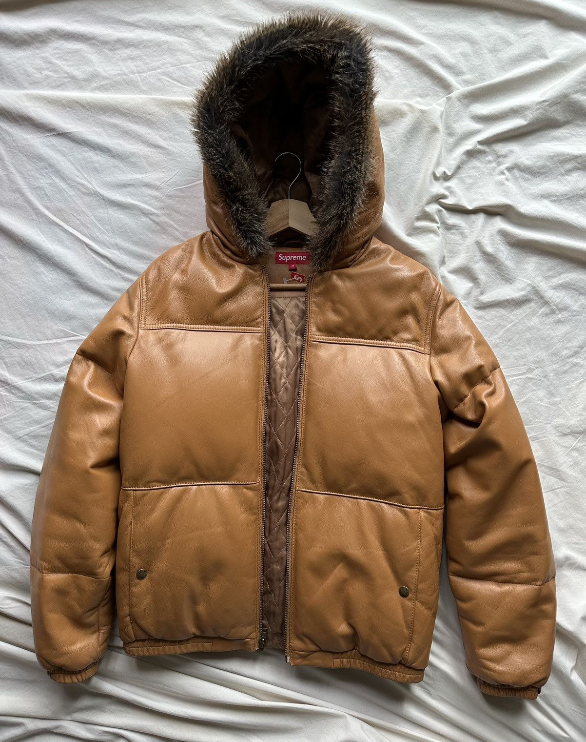 Supreme 2012 F/W Leather Down Jacket | Grailed
