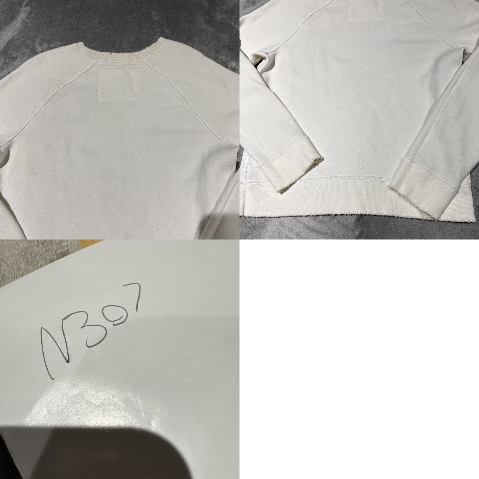 Abercrombie & Fitch Abercrombie & Fitch Shirt Mens Large White Muscle Sweatshirt Spellout Track Crew Size US L / EU 52-54 / 3 - 8 Thumbnail