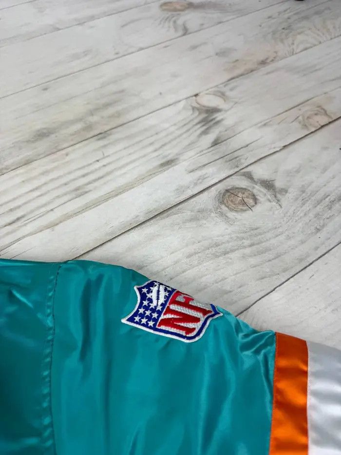 NFL Vintage Miami Dolphins NFL 90s Jacket Nylon Bomber Size US XL / EU 56 / 4 - 12 Thumbnail