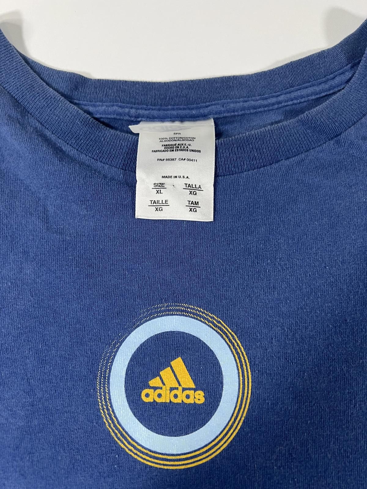 Adidas Adidas Blue Logo T-Shirt Size XL Size US XL / EU 56 / 4 - 2 Thumbnail