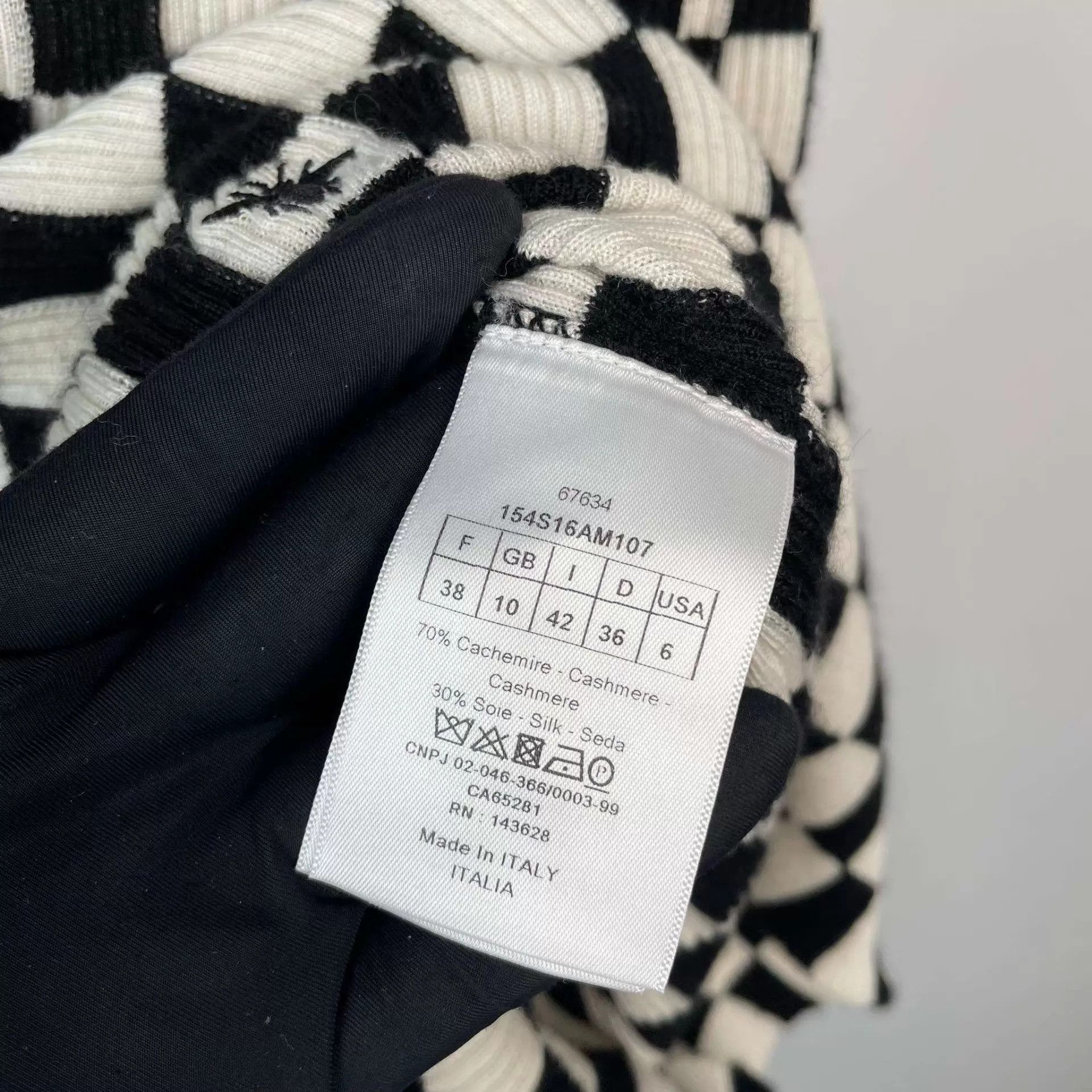 Dior Dior Knit Black White Check Short-Sleeve 97 New 42 Size M / US 6-8 / IT 42-44 - 6 Thumbnail