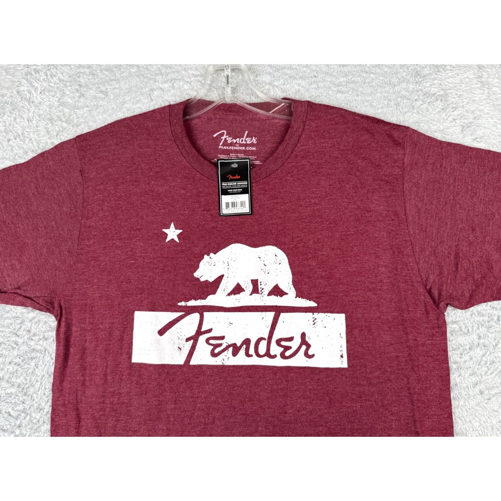 Fender Fender Shirt Men Medium Red Heather California Bear Guitar Short Sleeve TAG Shirt Mens California Music Outdoor Rock 90s Size US M / EU 48-50 / 2 - 4 Thumbnail