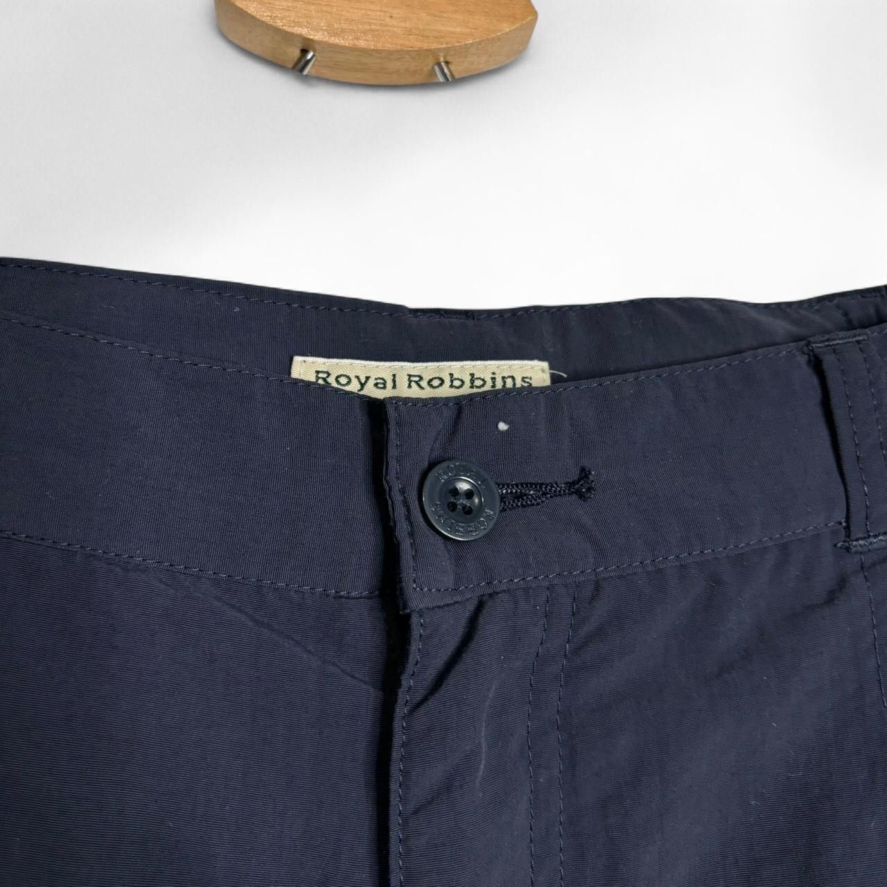 Royal Robbins × Vintage Vintage 00s Navy Hiking Nylon Baggy Cargo Pants Size US 28 / EU 44 - 5 Thumbnail