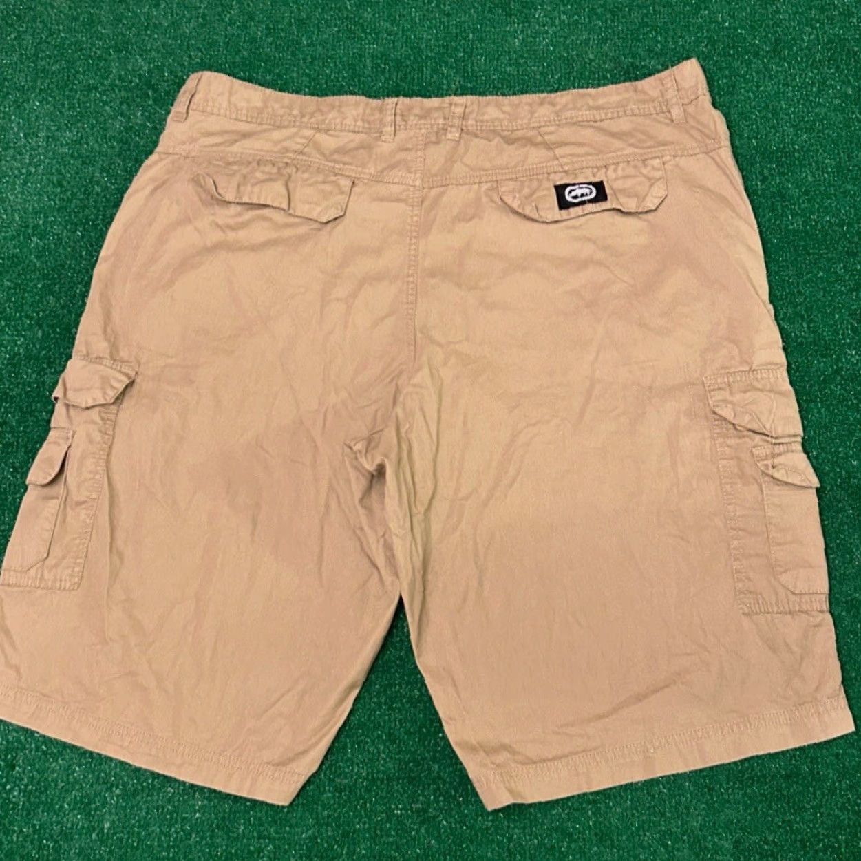 Ecko Unltd. VINTAGE Ecko Unltd Cargo Shorts Baggy Hip Hop Skater Mens 40 Beige Pockets 90s Y2k Size US 40 / EU 56 - 2 Thumbnail