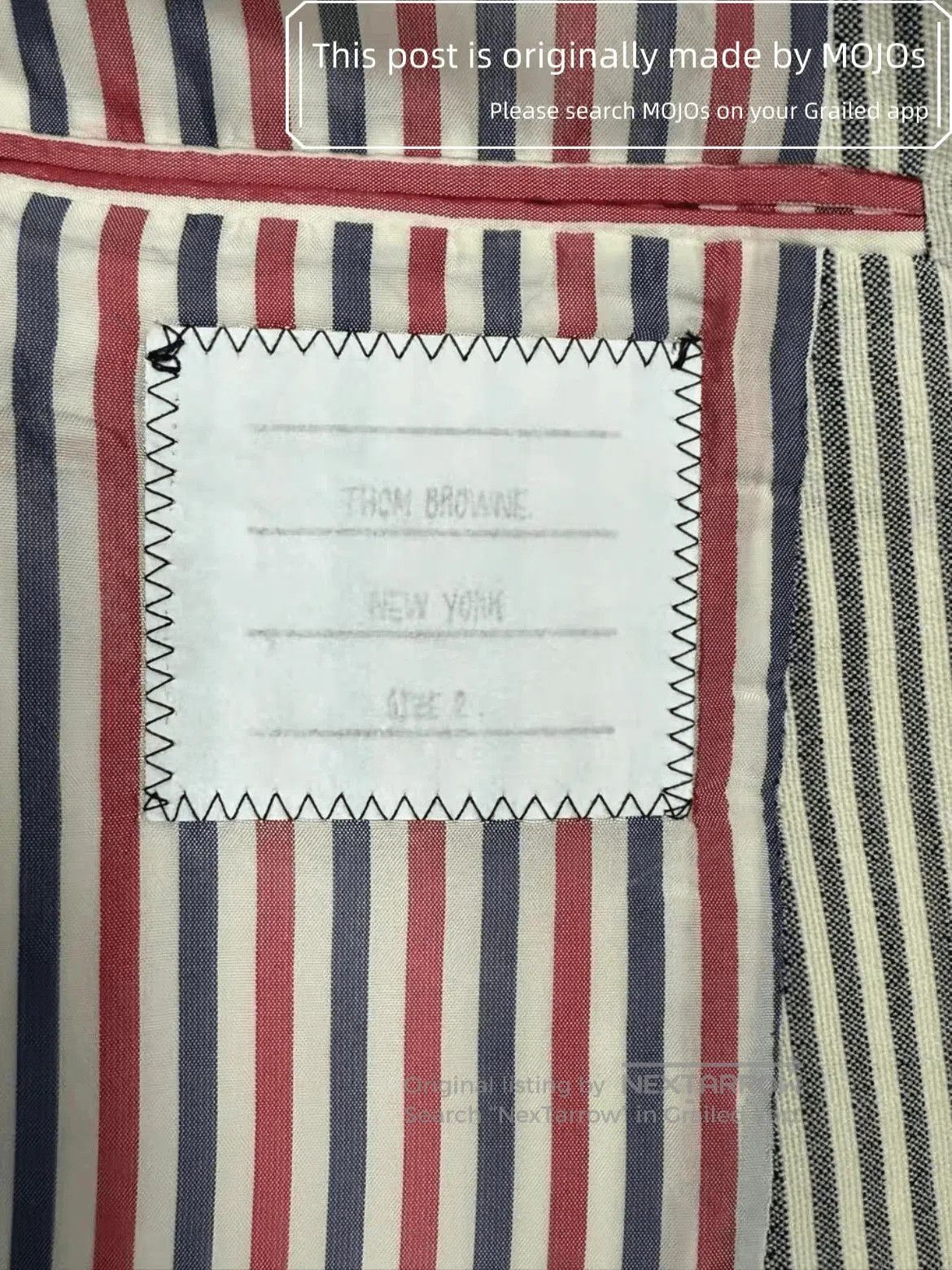 Thom Browne Sz 2 Thom Browne Classic Stripe Slim Blazer Jacket. Size US M / EU 48-50 / 2 - 5 Thumbnail