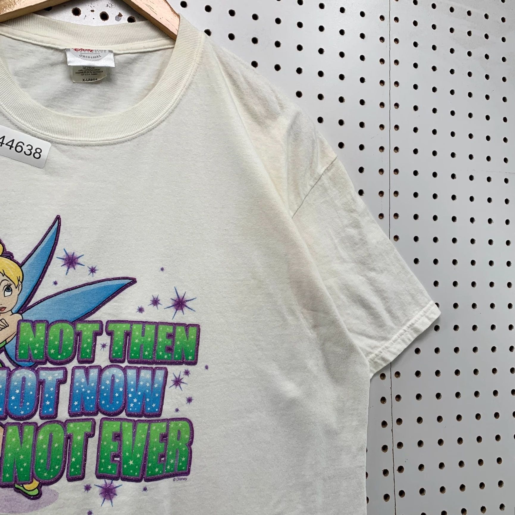 Disney Disney Tinker Bell Shirt Mens XL White Not Then Not Now Not Ever Funny Size US XL / EU 56 / 4 - 7 Thumbnail