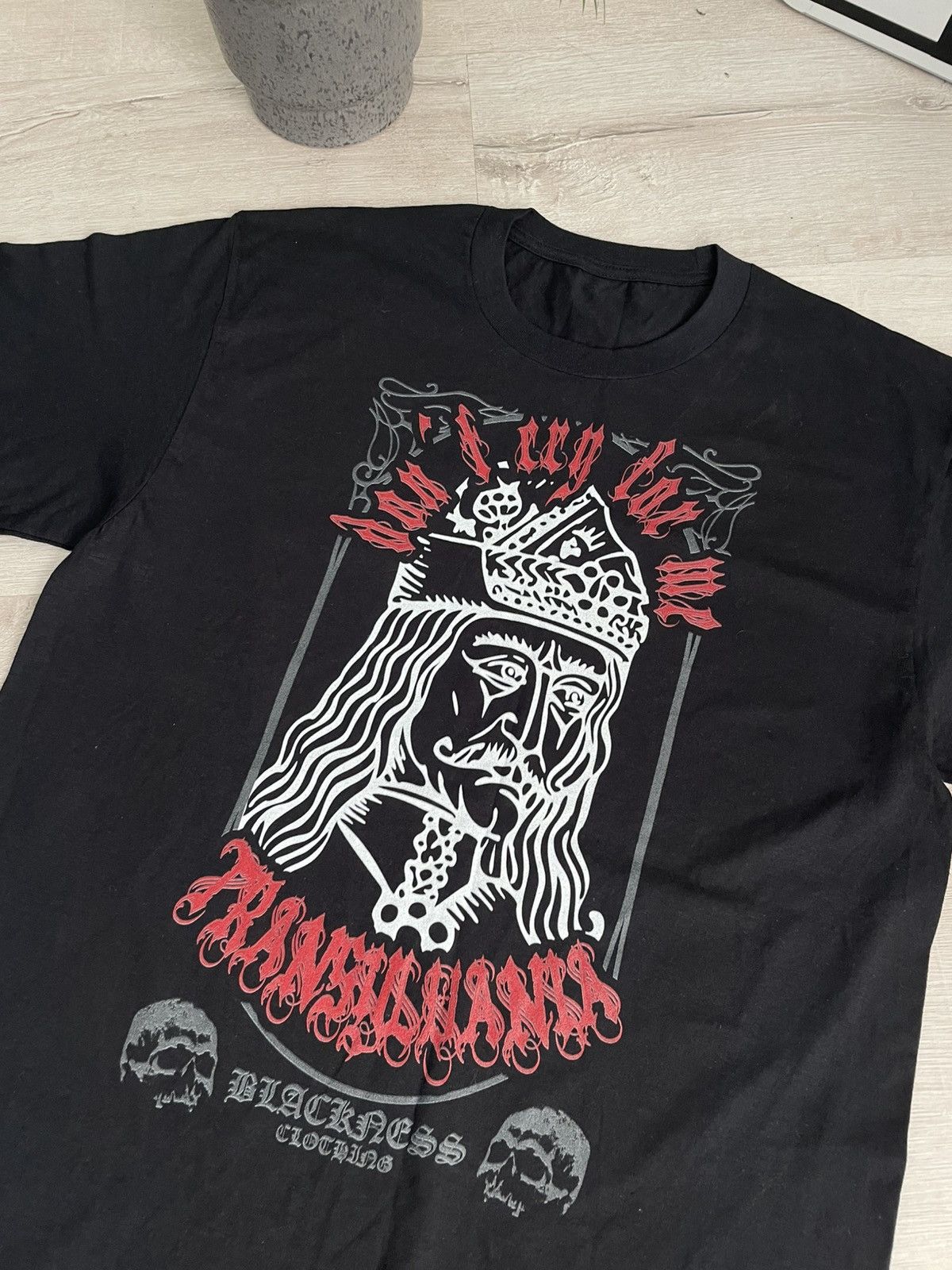 Vintage Rare Gothic Tee Vlad Tepes Dracula Horror Streetwear Y2k Size US XL / EU 56 / 4 - 4 Thumbnail