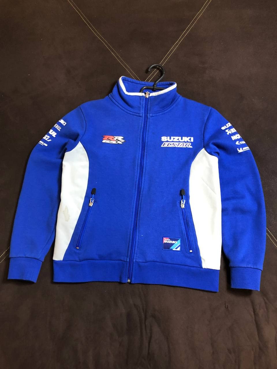 Vintage Suzuki Racing Embroidered Spell Out Zip Up Fleece Jacket Size US M / EU 48-50 / 2 - 16 Thumbnail