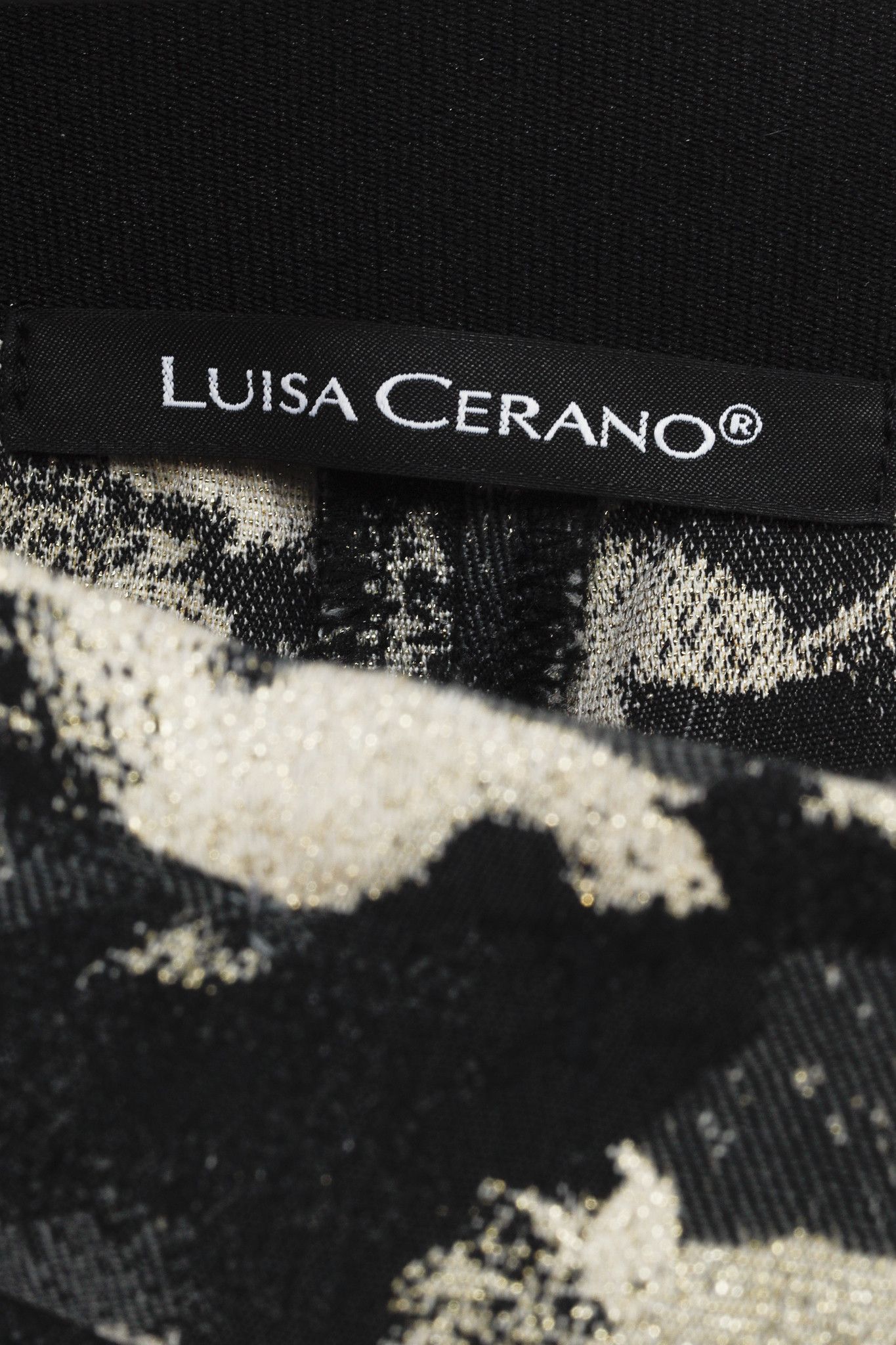 Luisa Cerano Luisa Cerano Champagne Metallic Camouflage Jacquard Pants Size 28" / US 6 / IT 42 - 4 Thumbnail