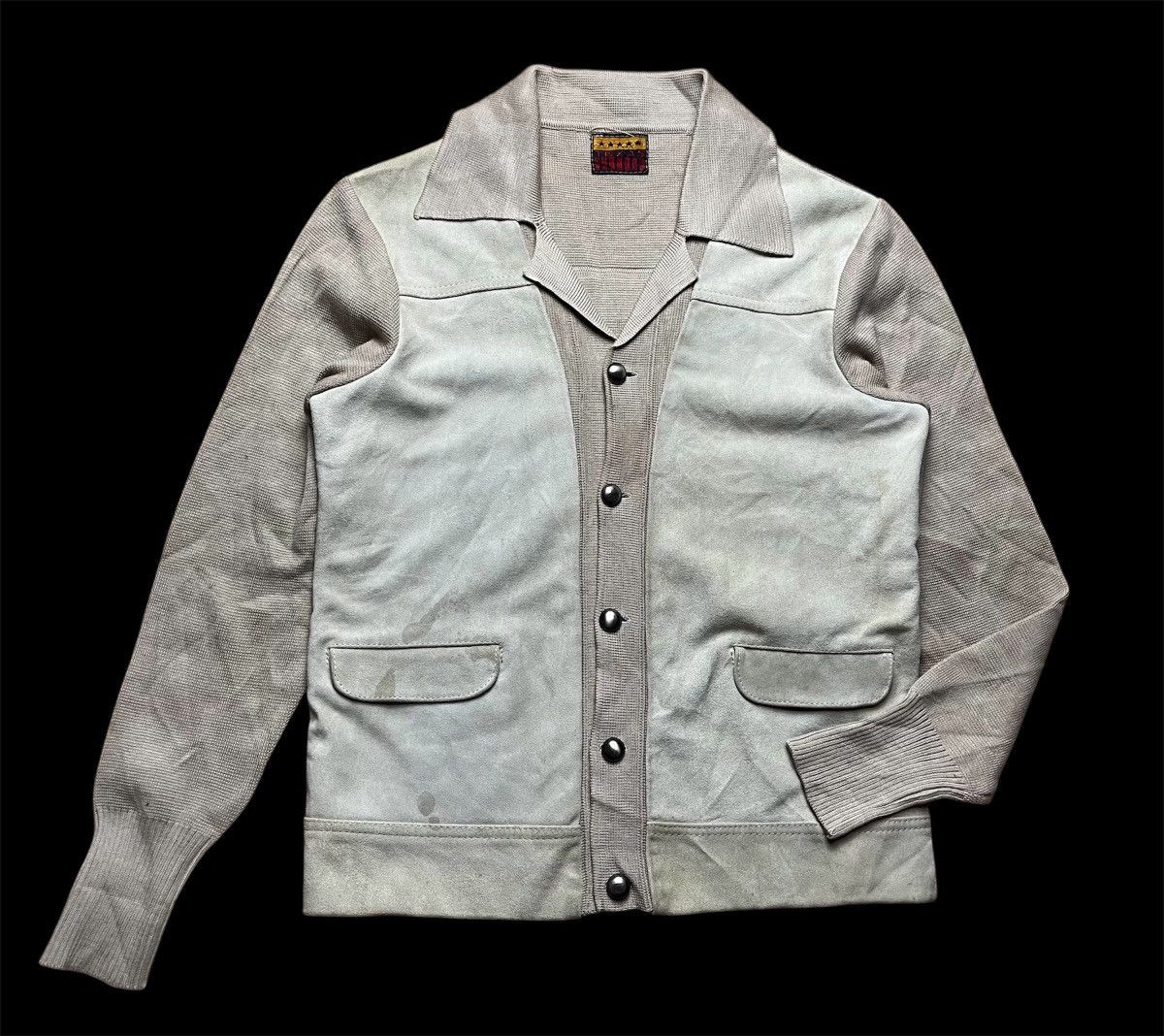 Vintage Vintage 50s 60s Rockabilly poly + suede leather knitwear Size US M / EU 48-50 / 2 - 1 Thumbnail