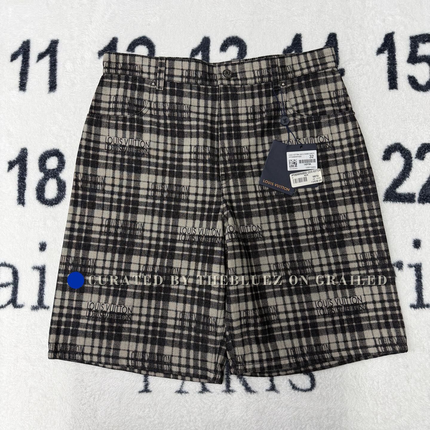 Louis Vuitton LV Black White Checkerboard Print Shorts Size US 32 / EU 48 - 1 Thumbnail
