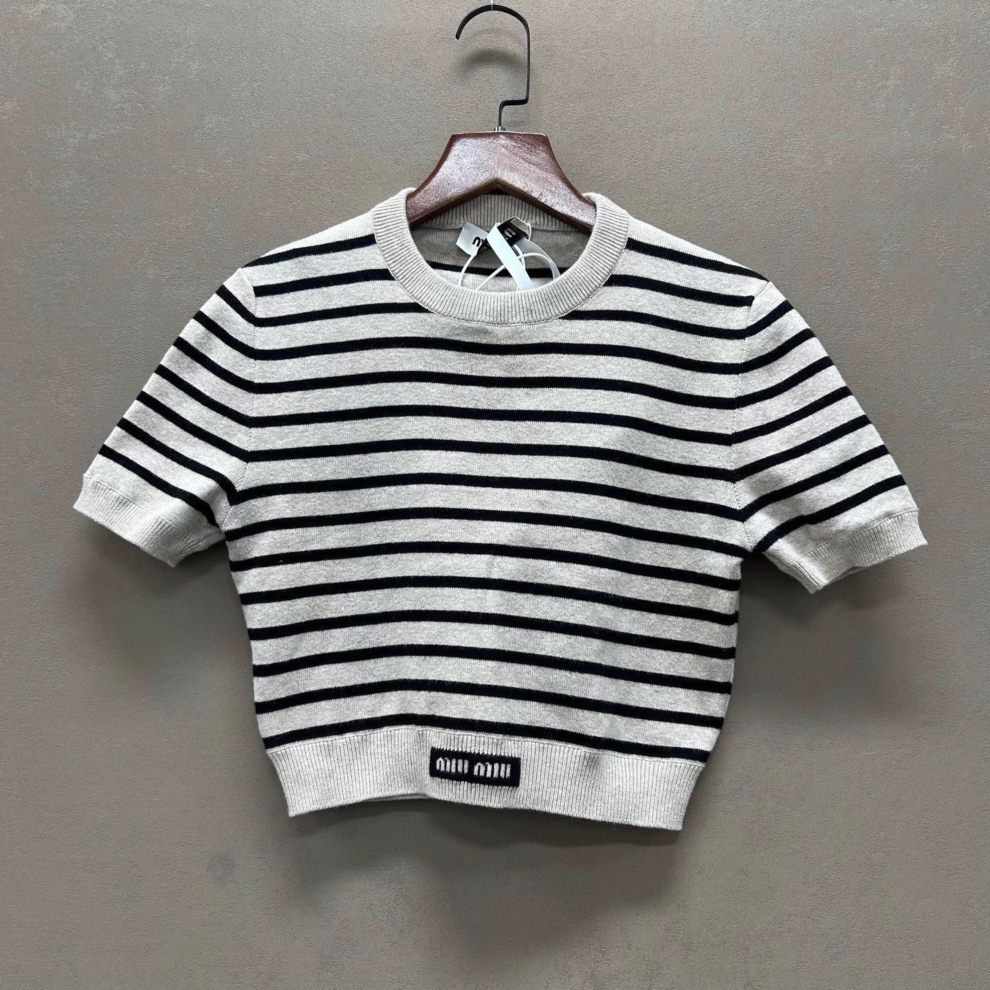 Miu Miu Miu Miu Knit Logo Striped Sweater 36 Size XS / US 0-2 / IT 36-38 - 1 Thumbnail