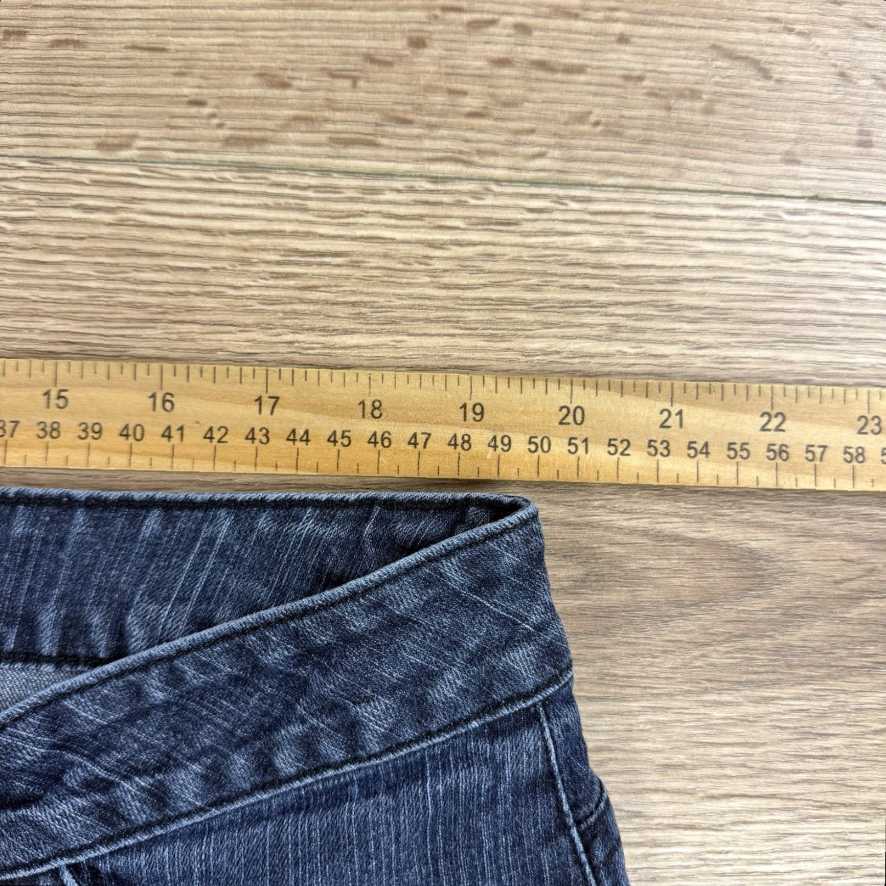 Vintage Cato Jeans Woman 20w Dark Blue Stretch Denim Wide Leg Flap Pockets Womens Plus Size 20w Blue Denim Pants Size 42" / US 20 - 5 Thumbnail