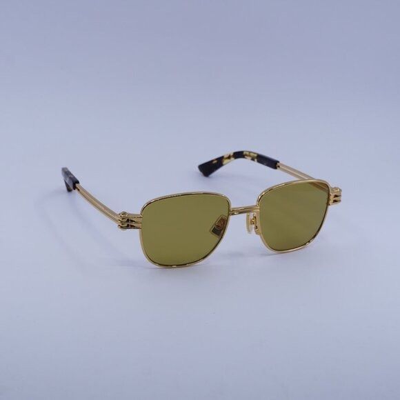 Bottega Veneta Bottega Veneta BV1380S 002 Sunglasses Gold Square Frame Size ONE SIZE - 5 Thumbnail