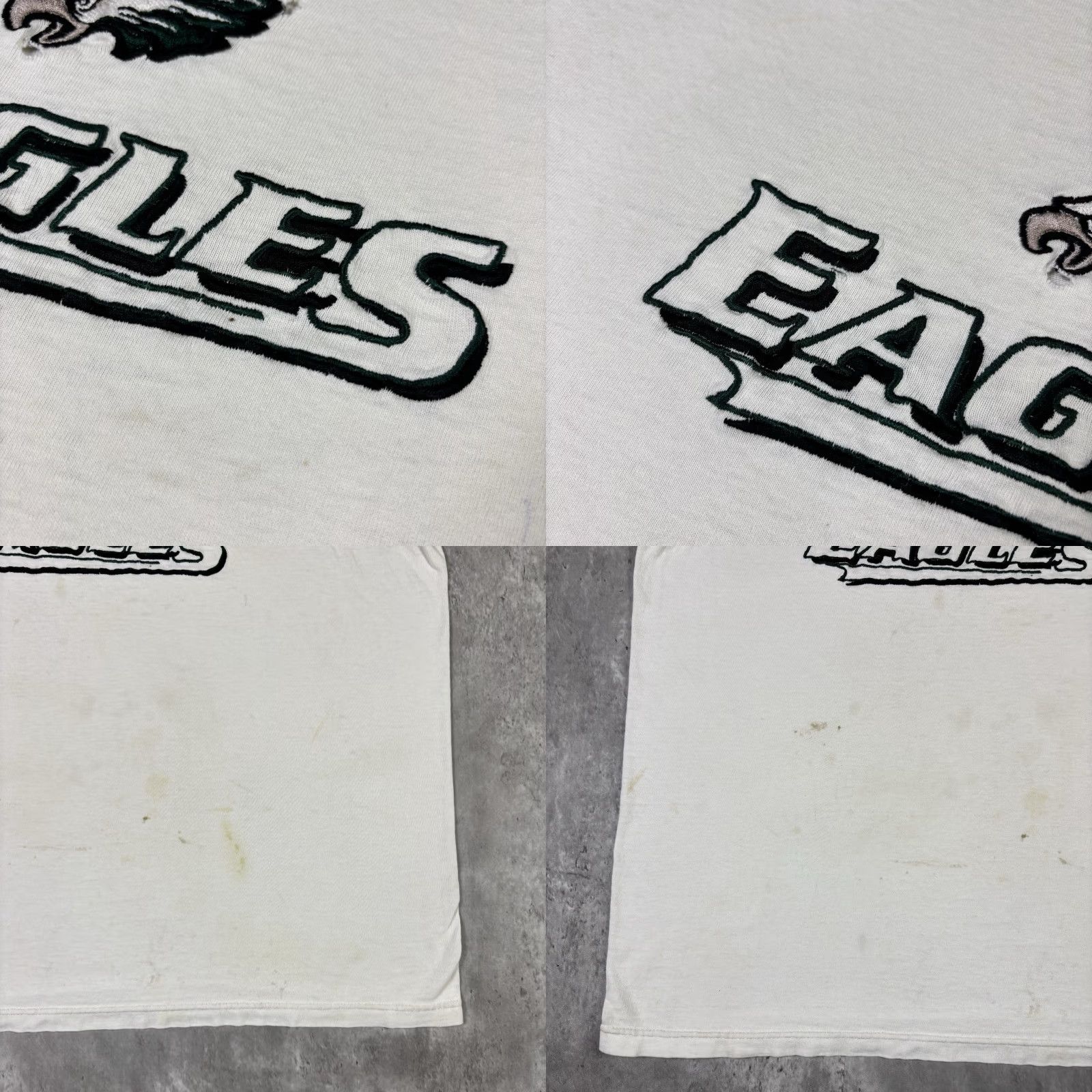 NFL VINTAGE Philadelphia Eagles T Shirt Embroidered Logo NFL Thrashed Distressed Lg Size US L / EU 52-54 / 3 - 8 Thumbnail