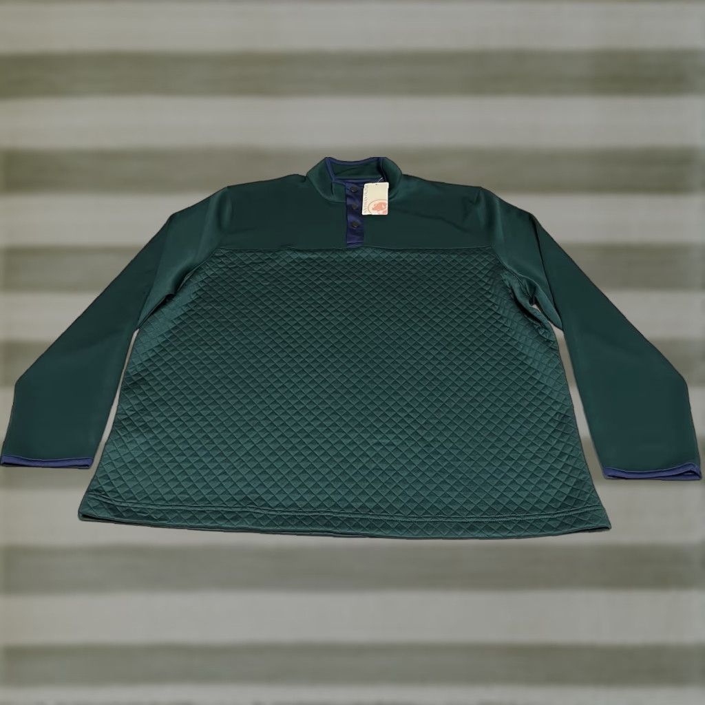 Southern Proper Southern Proper Mens Sweater Knit Pullover 1/4 Snap Button Green XXL NWT Holiday/Outdoor Style (Preppy) Mens Size US XXL / EU 58 / 5 - 1 Thumbnail