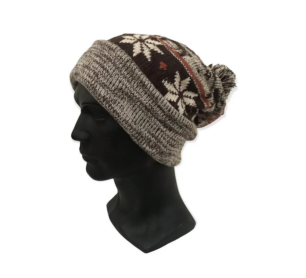 Japanese Brand Japanese Brand Bobble Beanie Hat Size ONE SIZE - 1 Thumbnail
