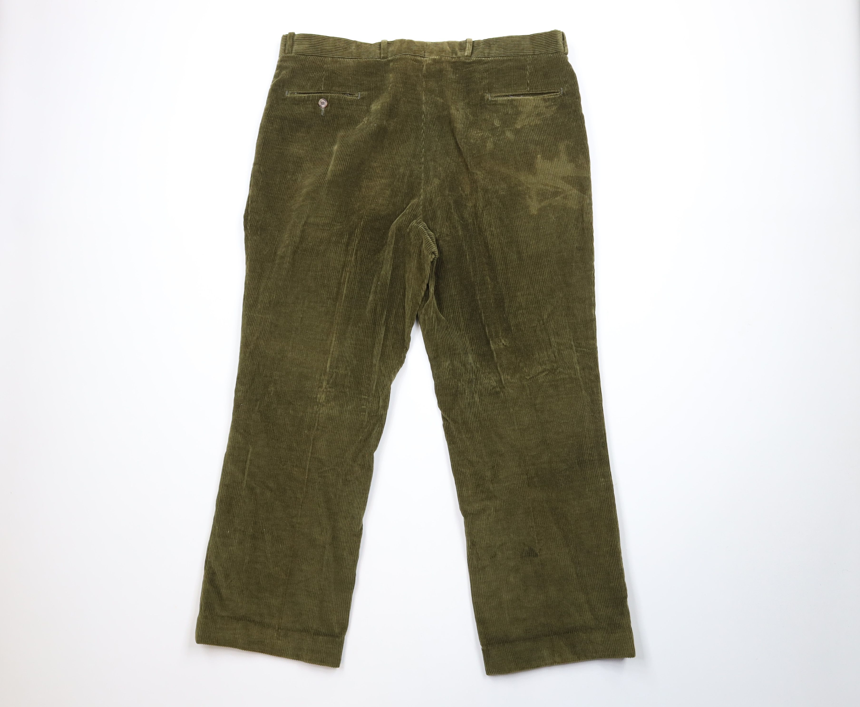 Vintage Vintage 70s Streetwear Wide Leg Corduroy Pants USA Green Size US 38 / EU 54 - 8 Thumbnail