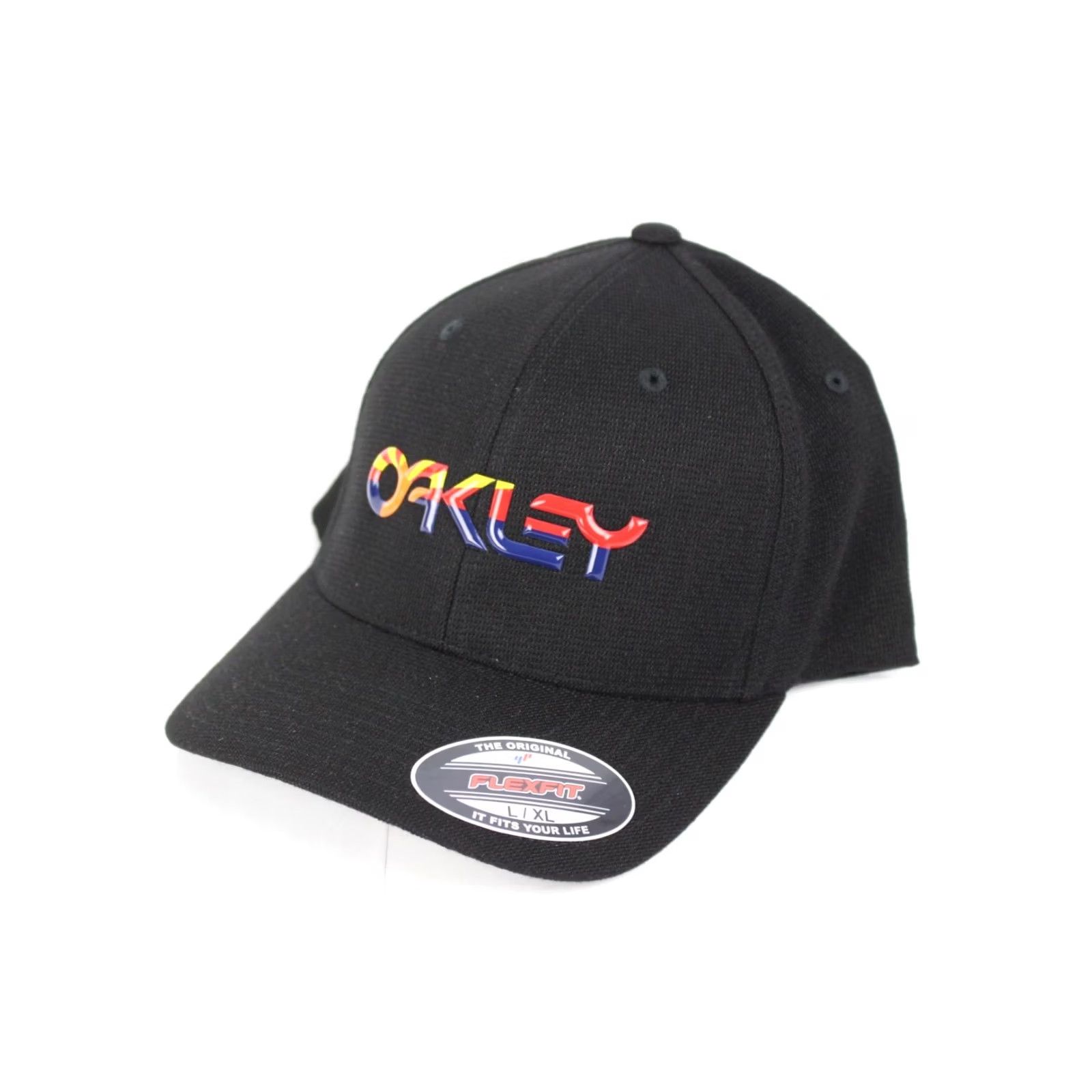 Oakley Oakley Men’s Arizona B1B Metallic Destination Hat Cap L/XL Black Baseball Cap Breathable Stretch Flexfit Standard Adult Mens Size ONE SIZE - 5 Thumbnail