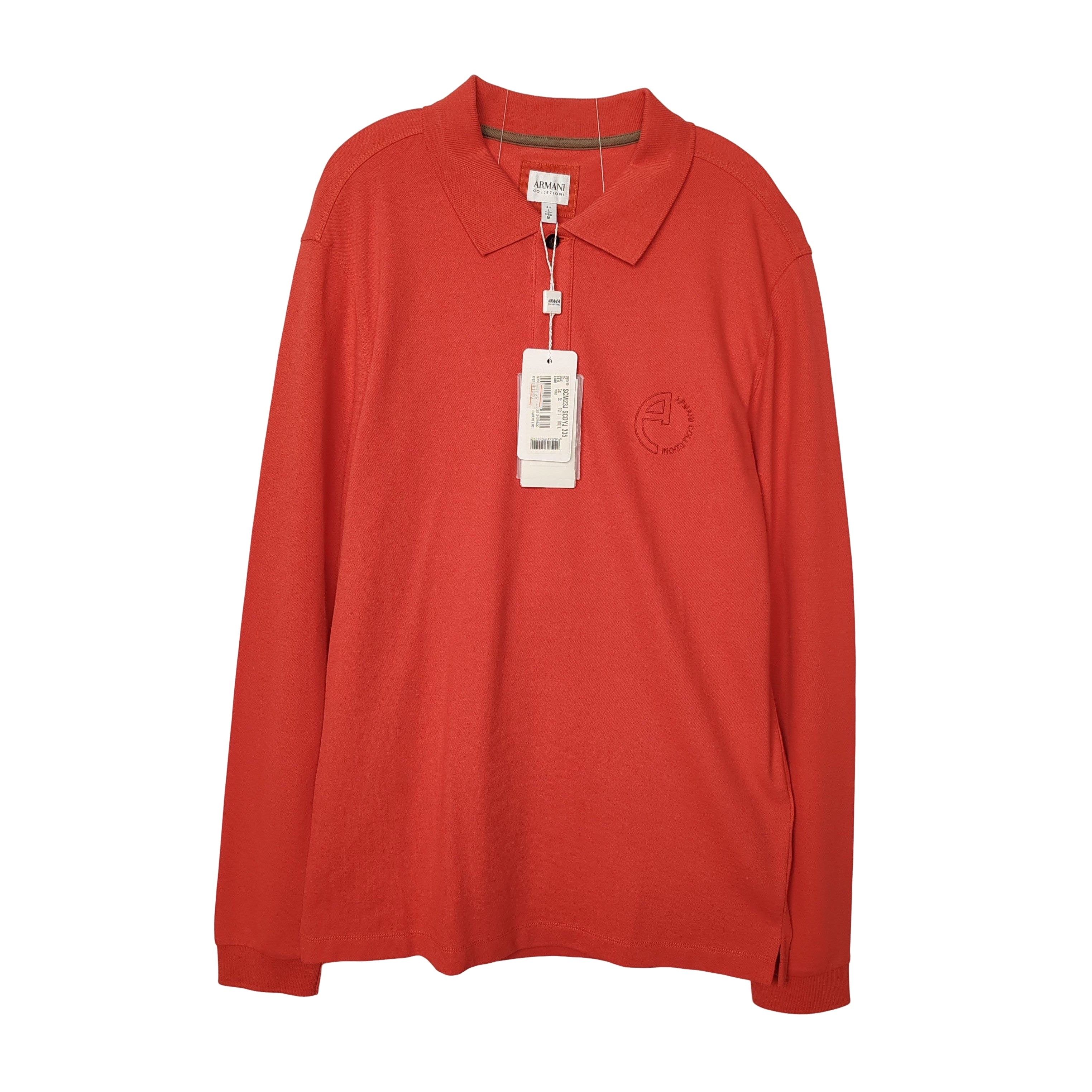Armani Collezioni Armani Collezioni Long Sleeve Pique Polo Size L Size US L / EU 52-54 / 3 - 1 Thumbnail
