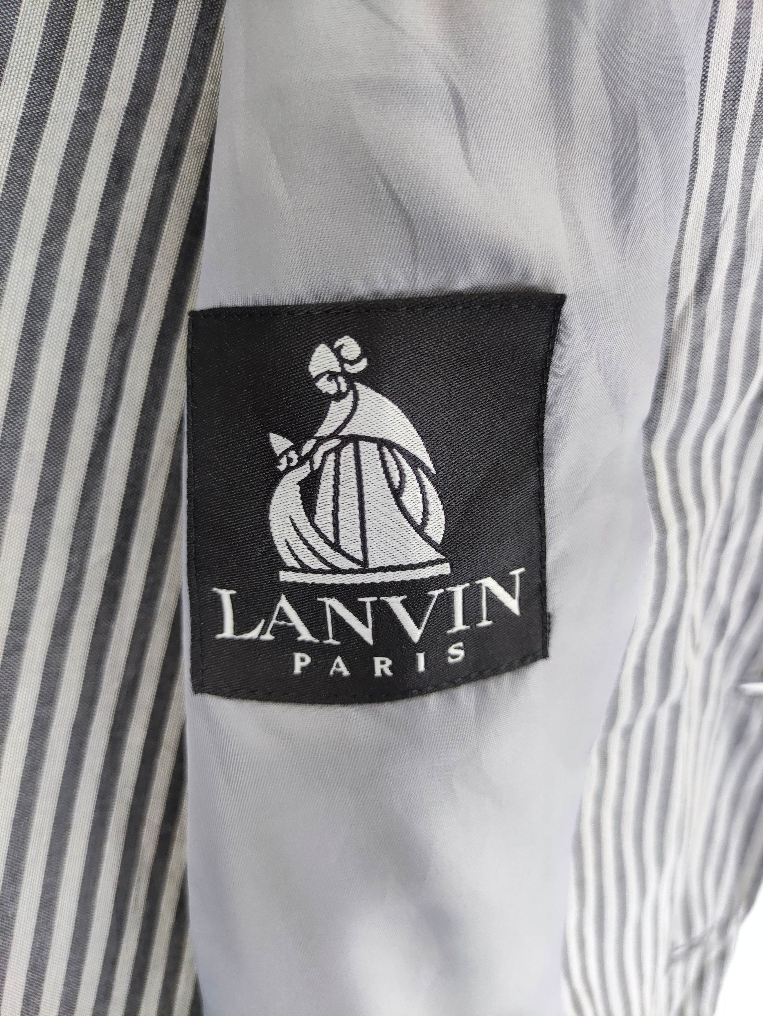Lanvin Vintage Lanvin Striped Coat Blazer Suit Jacket Size US M / EU 48-50 / 2 - 6 Thumbnail