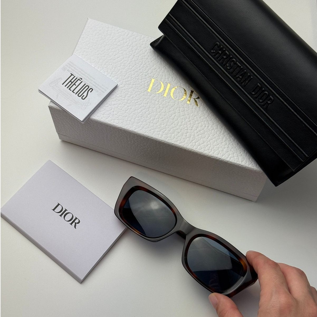 Dior NEW Dior Sunglasses DIORMIDNIGHT S3I 26B0 Honey Havana/Blue Size ONE SIZE - 10 Thumbnail