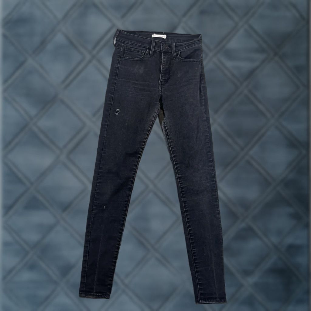 Levi's Levi's 720 Women's Black Denim Jeans High-Rise Super Skinny Size 27 Dark Inseam 30 Size 27" / US 4 / IT 40 - 1 Thumbnail
