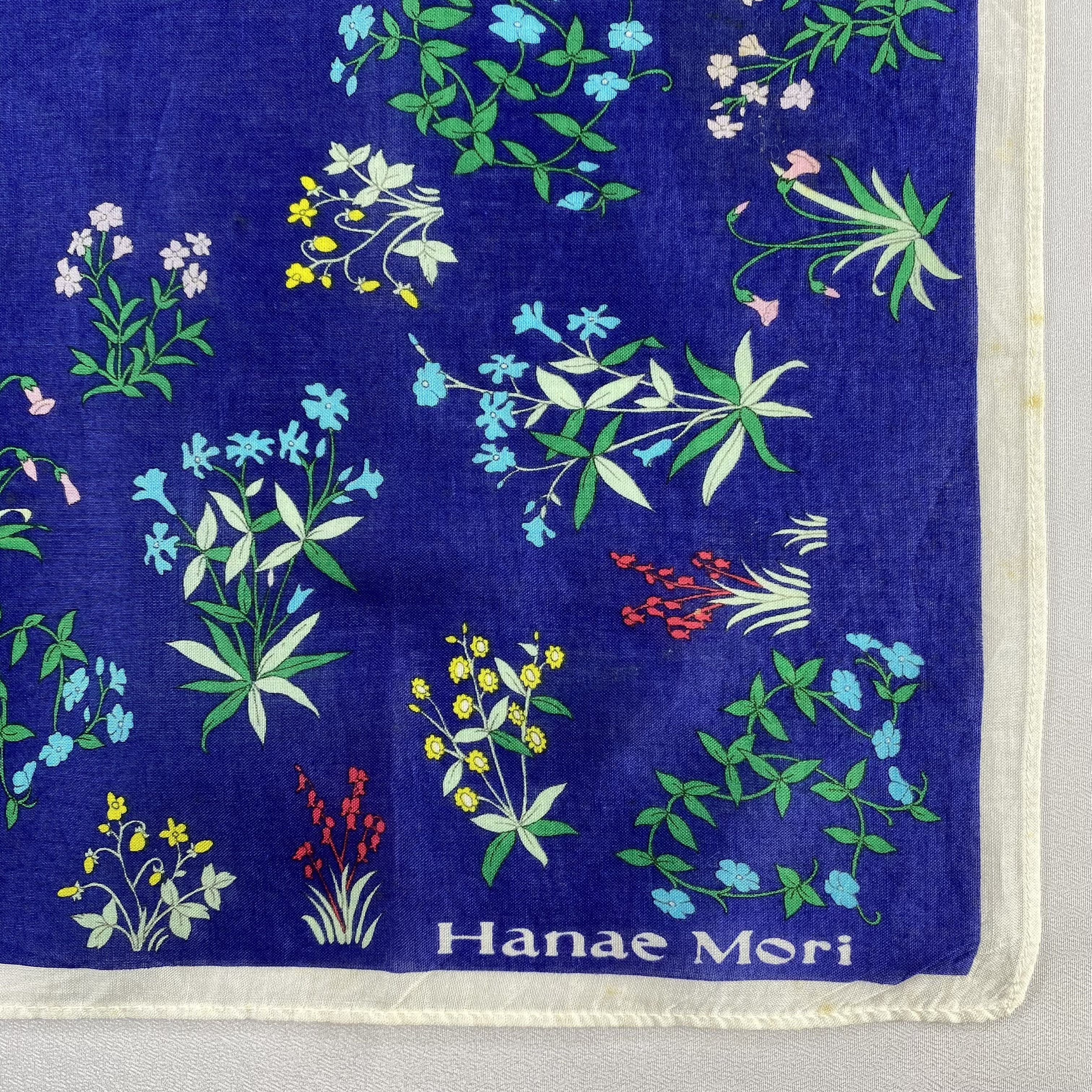 Hanae Mori × Vintage Hanae Mori Neckerchief / Bandana / Handkerchief-P1649 Size ONE SIZE - 3 Thumbnail