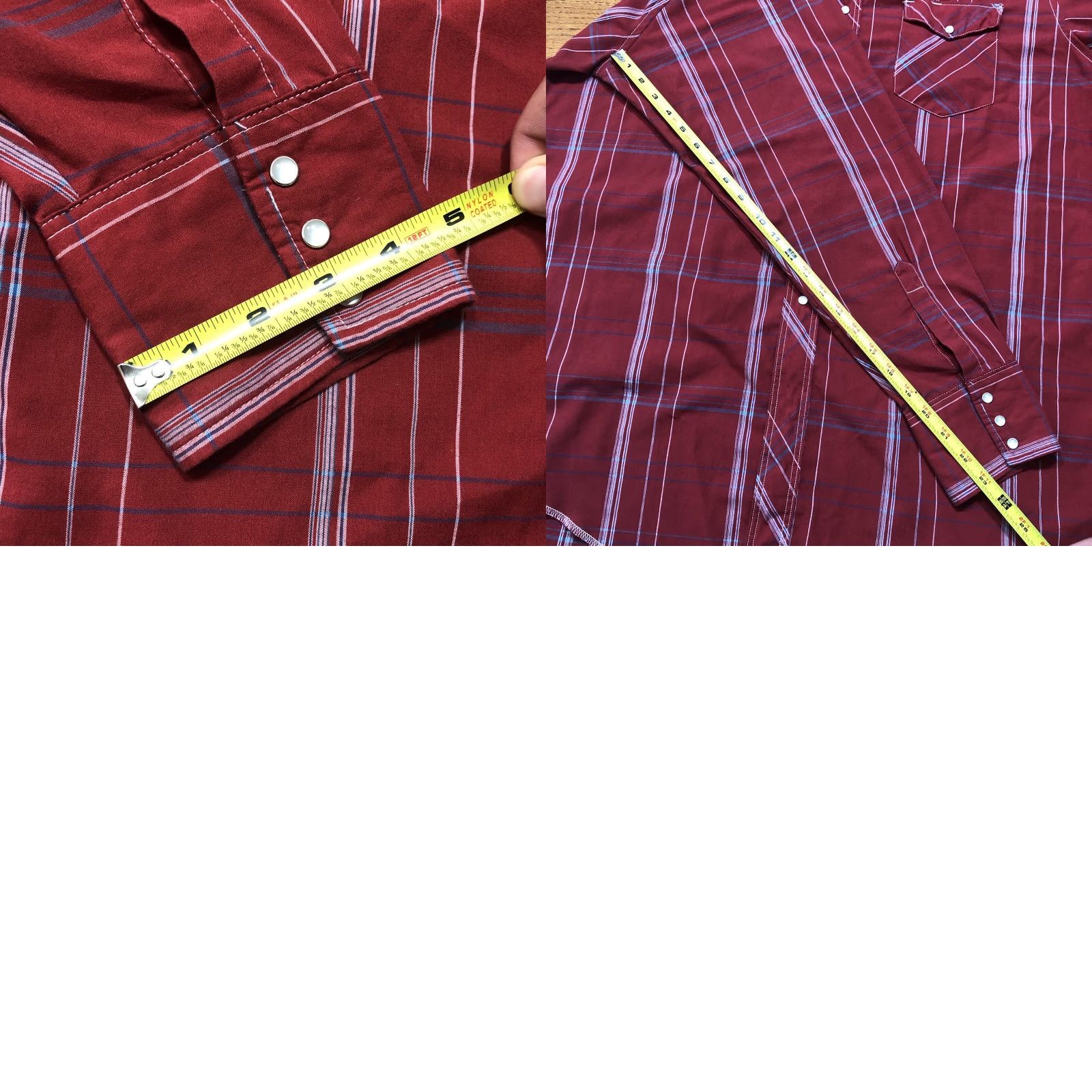 Wrangler Vtg Wrangler Button-Up Shirt 2XL Red Plaid Collared Long Sleeve X-Long Tails Cowboy Western 90s 80s 70s Mens Size ONE SIZE - 8 Thumbnail