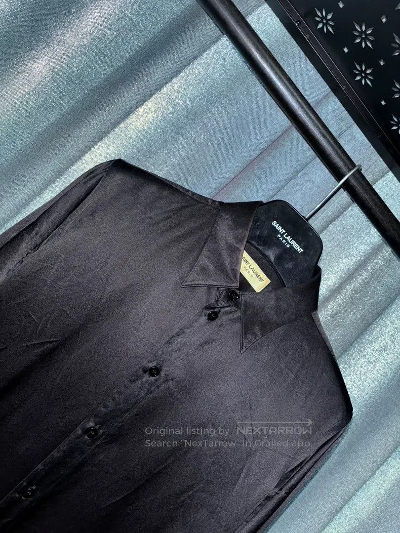 Saint Laurent Paris Saint Laurent Paris size 37 Black Warrior Silk Shirt Size US M / EU 48-50 / 2 - 2 Thumbnail
