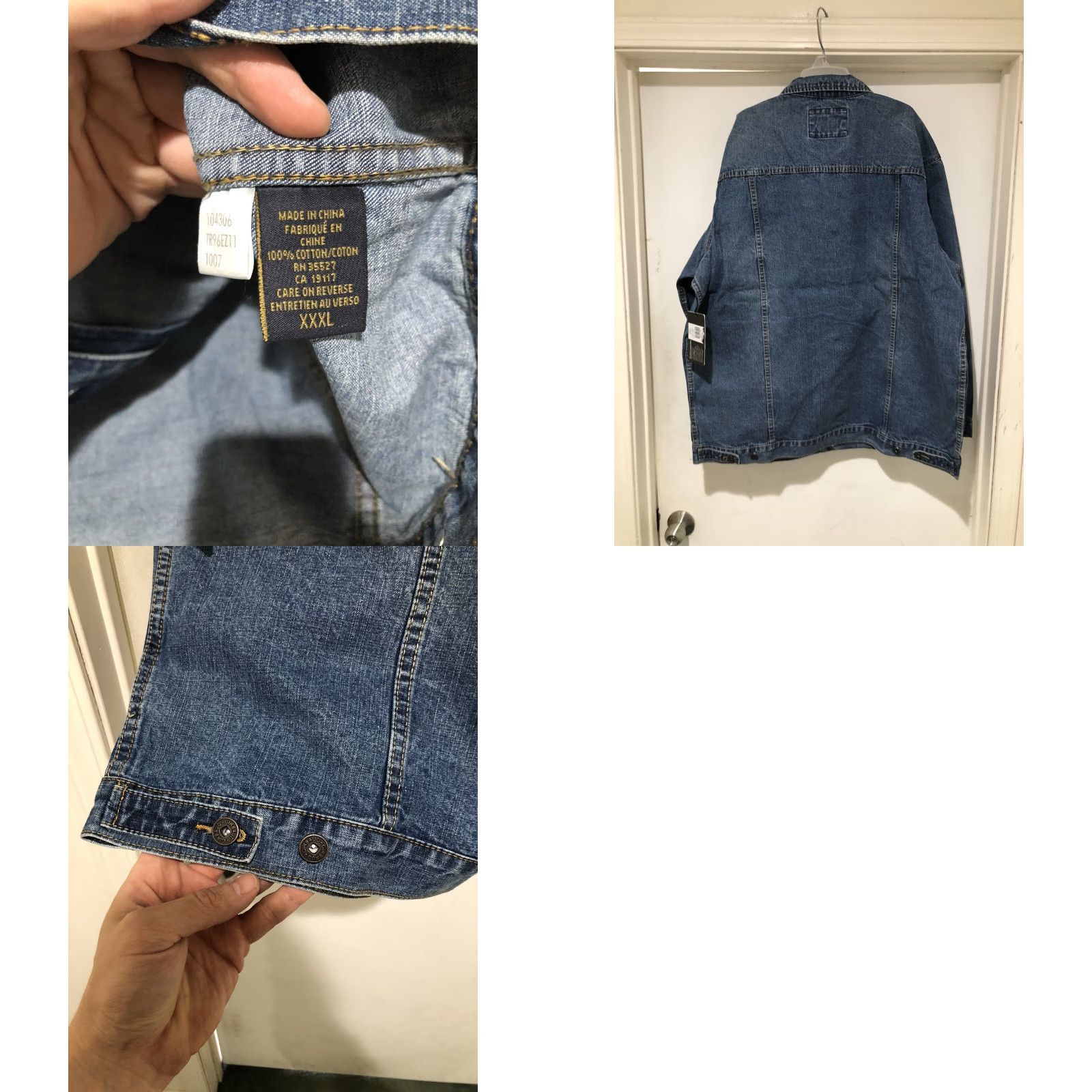 Denime VINTAGE Marithe Francois Girbaud X Front Blue Denim Jean Jacket 3XL NWT Men Jacket Vintage 90s Biker Hip Hop Motorcycle Denim Jacket Blue Size US 39 - 8 Thumbnail
