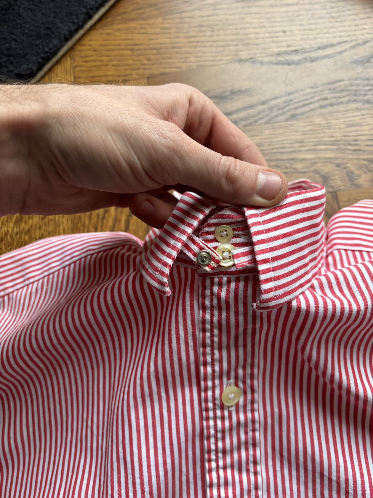 T.M. Lewin × Vintage 1960s T.M. Lewin & Sons Oxford Shirt Vintage England Stripe Size 38R - 8 Thumbnail