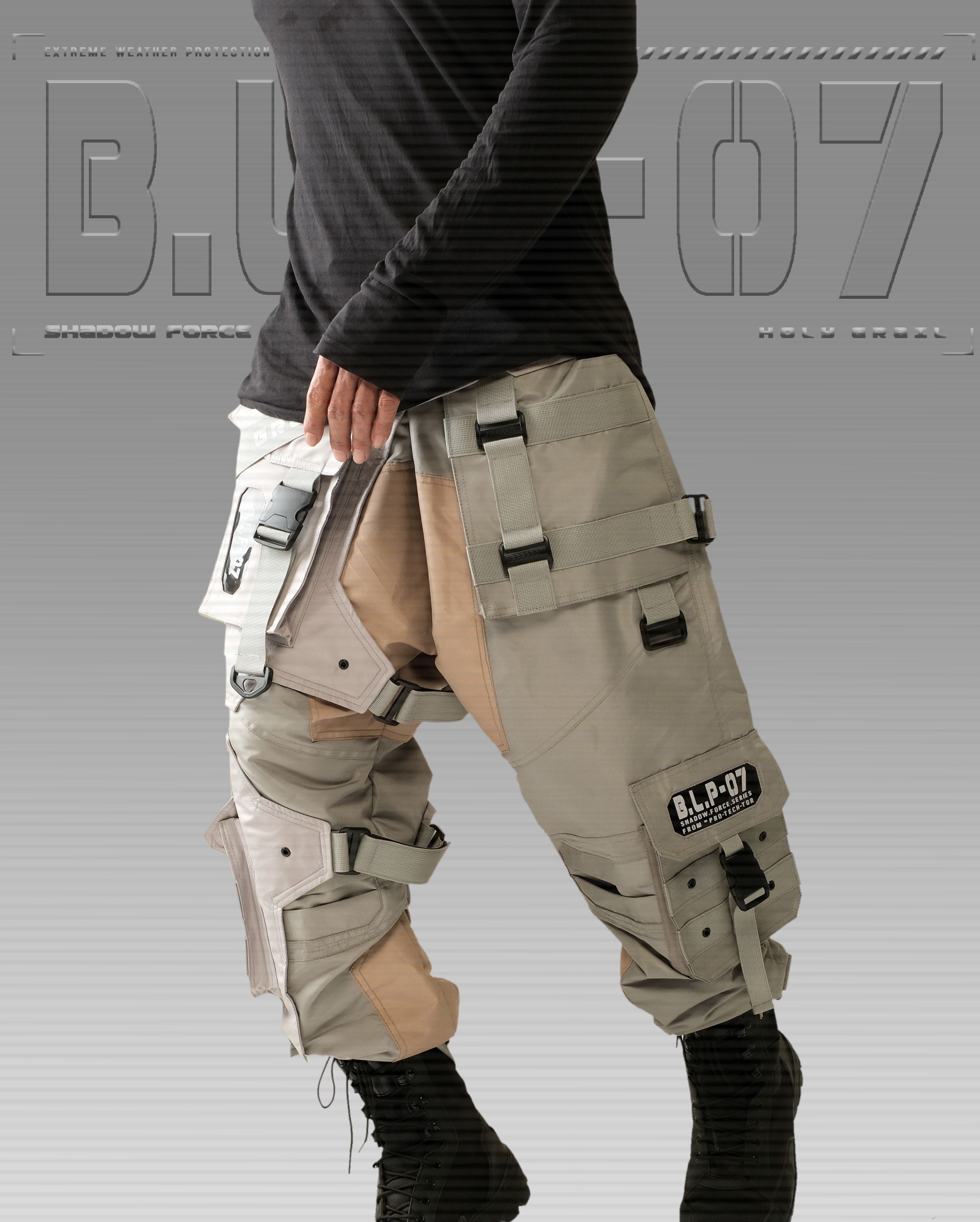Hi Tec H-G PRO-TECH-TOR "SHADOW FORCE" TECHWEAR CYBERPUNK HOLYGRAIL Size US 34 / EU 50 - 8 Thumbnail