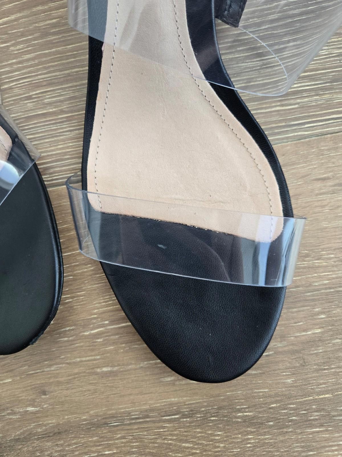 Other Schutz Victorie Vinyl & Leather Sandal Size US 8.5 / IT 38.5 - 6 Thumbnail