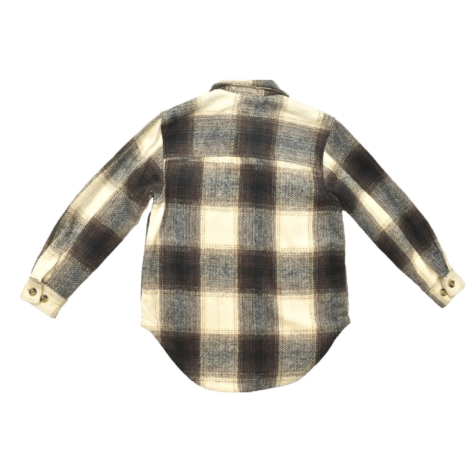 Buffalo David Bitton VINTAGE? No — Buffalo David Bitton Men's Medium Plaid Shirt Jacket Shacket Brown Cream Wool Bl Size US M / EU 48-50 / 2 - 2 Thumbnail