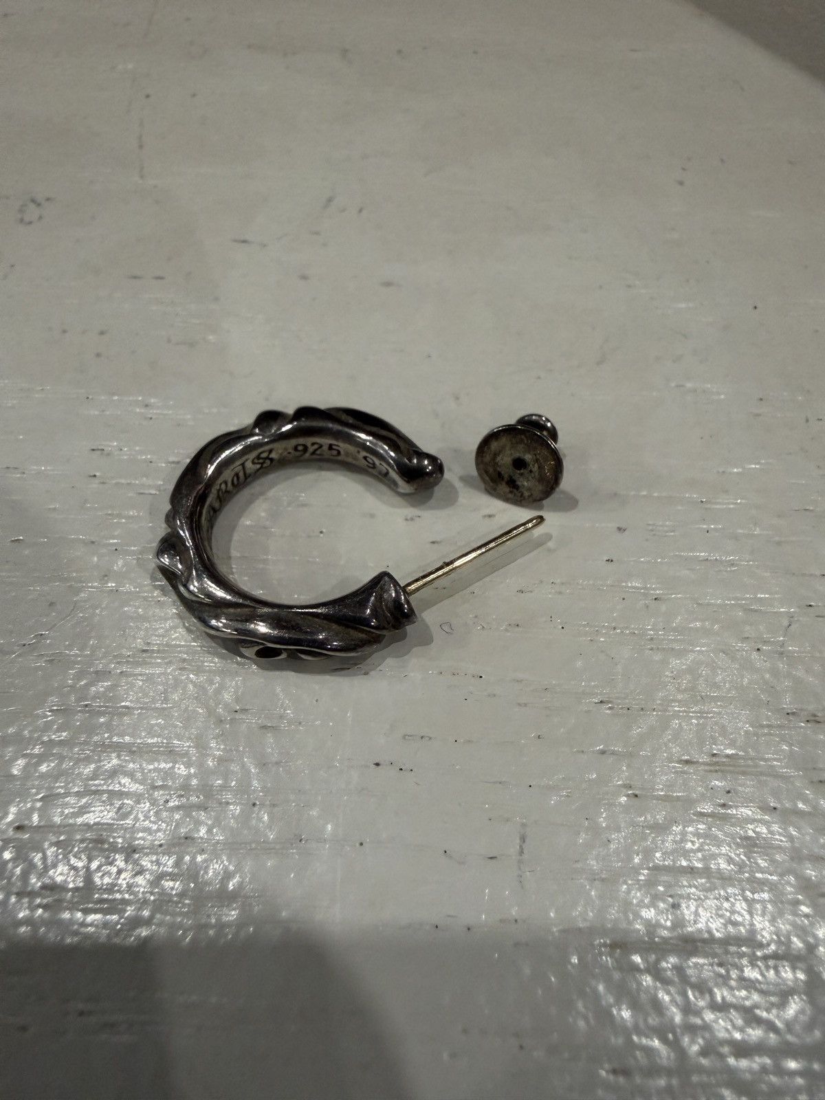 Chrome Hearts Chrome Hearts Scroll Hoop Earring Size ONE SIZE - 15 Thumbnail