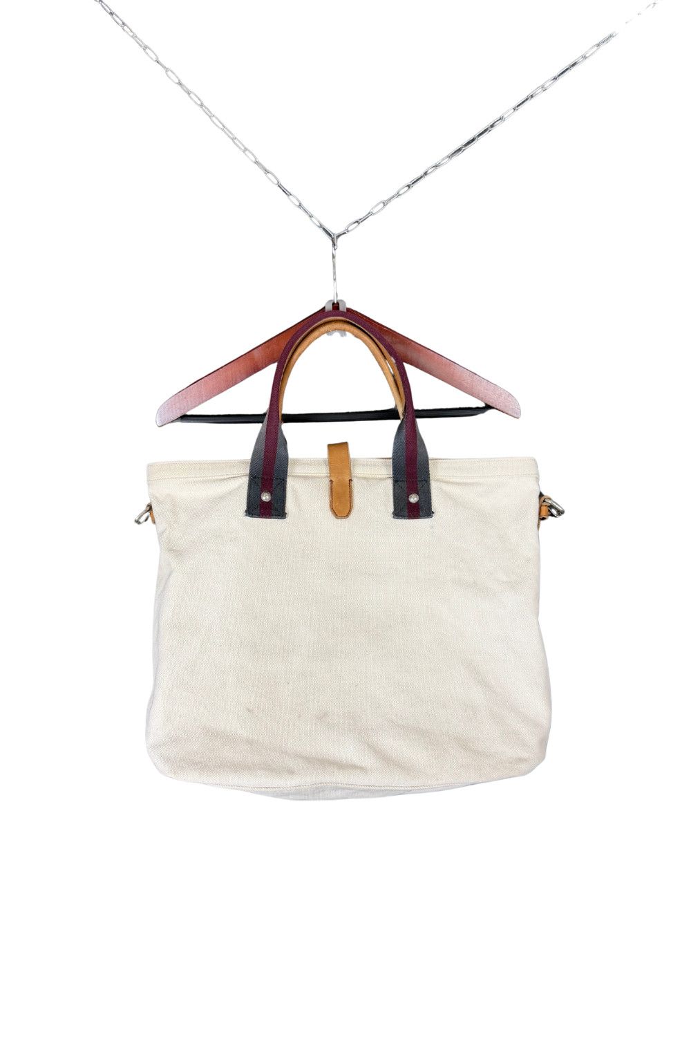 Ralph Lauren Rugby R39 Varsity Canvas Leather Tote Bag image 2