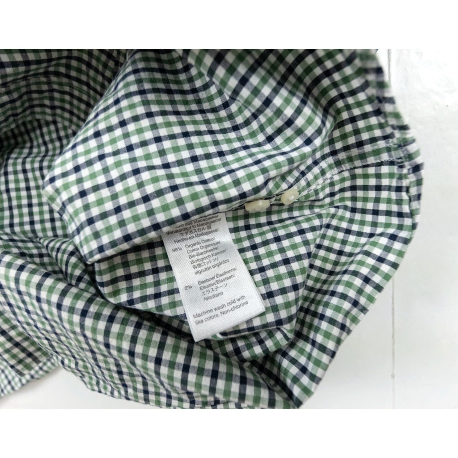 J.Crew VINTAGE not applicable; JCrew Men Shirt XL Green Blue Button-Up Long Sleeve Stretch Plaid Size US XL / EU 56 / 4 - 5 Thumbnail