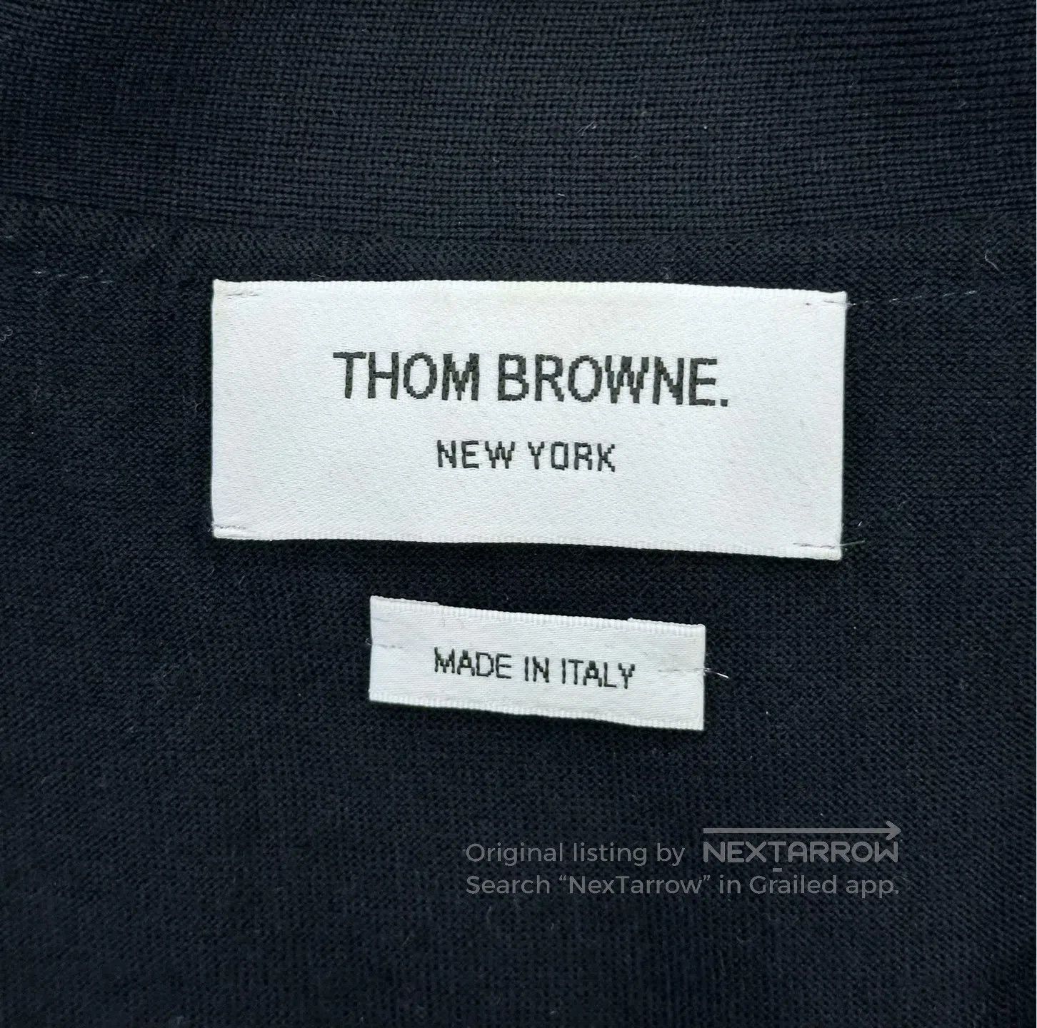 Thom Browne Thom Browne Navy Blue Striped Wool Cardigan| Size L / US 10 / IT 46 - 3 Thumbnail