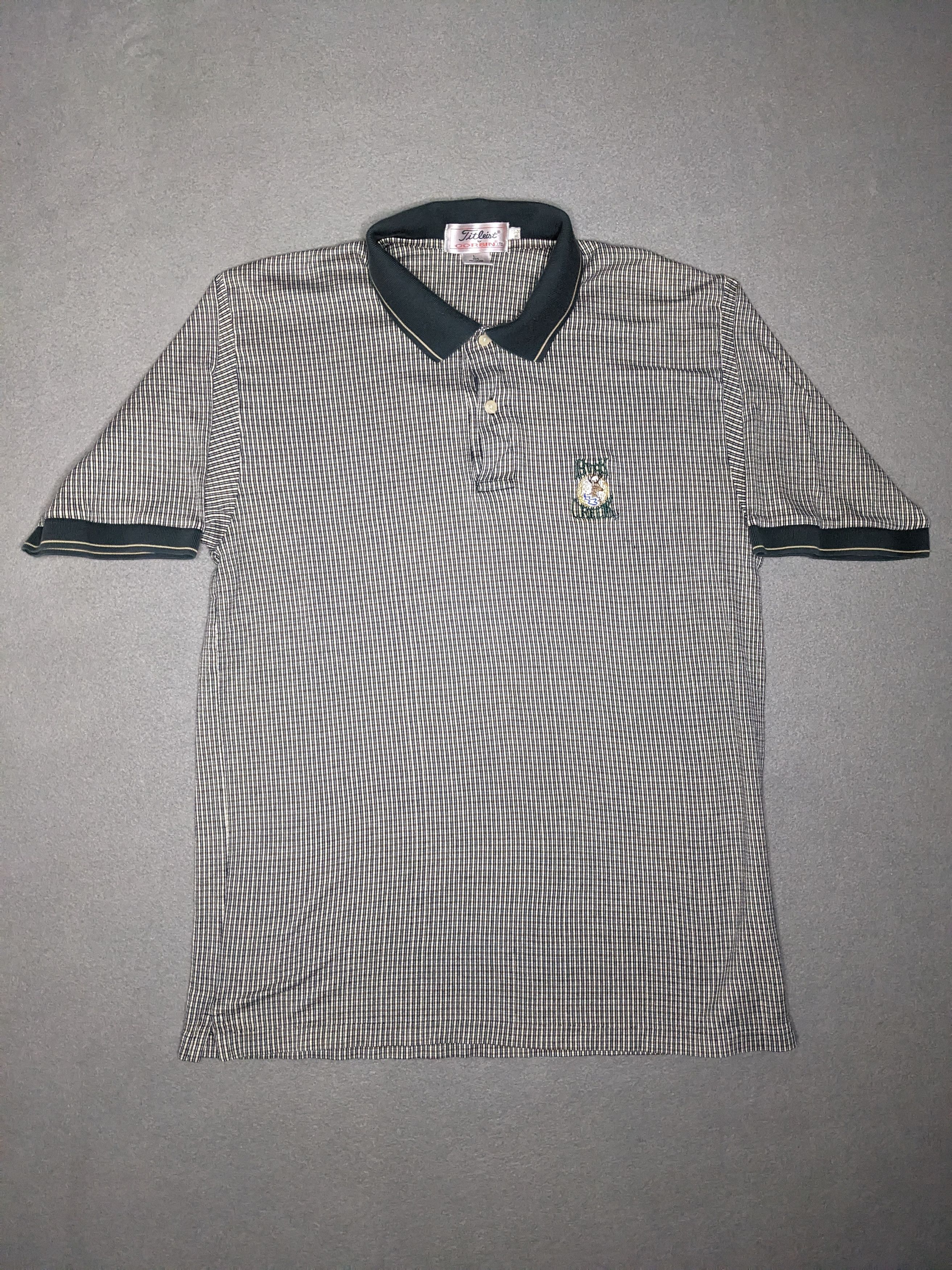 Titleist VINTAGE Titleist Corbin Checked Polo Shirt Large Mercerized Size US L / EU 52-54 / 3 - 2 Thumbnail