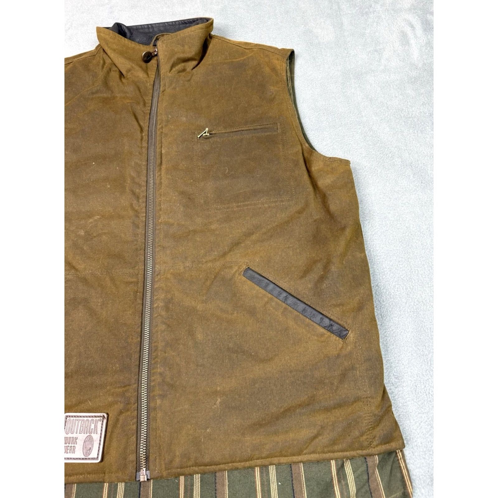 Vintage Outback Trading Mens Oilskin Tin Waxed Canvas Workwear Fleece Lined Vet M Brown Size US M / EU 48-50 / 2 - 4 Thumbnail