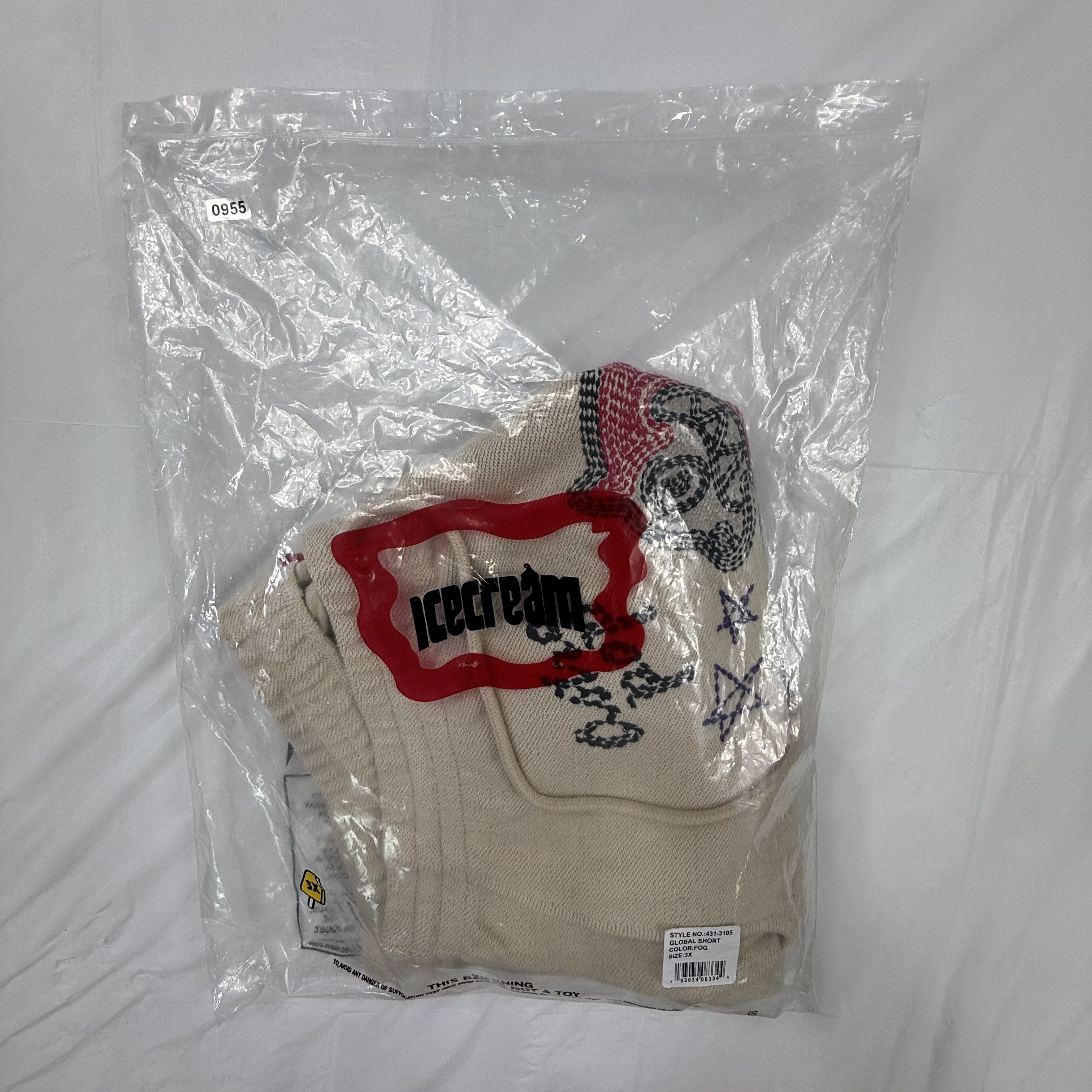Icecream ICECREAM Astral Shorts Mens 3X Fog Beige Embroidered New Size US 40 / EU 56 - 11 Thumbnail