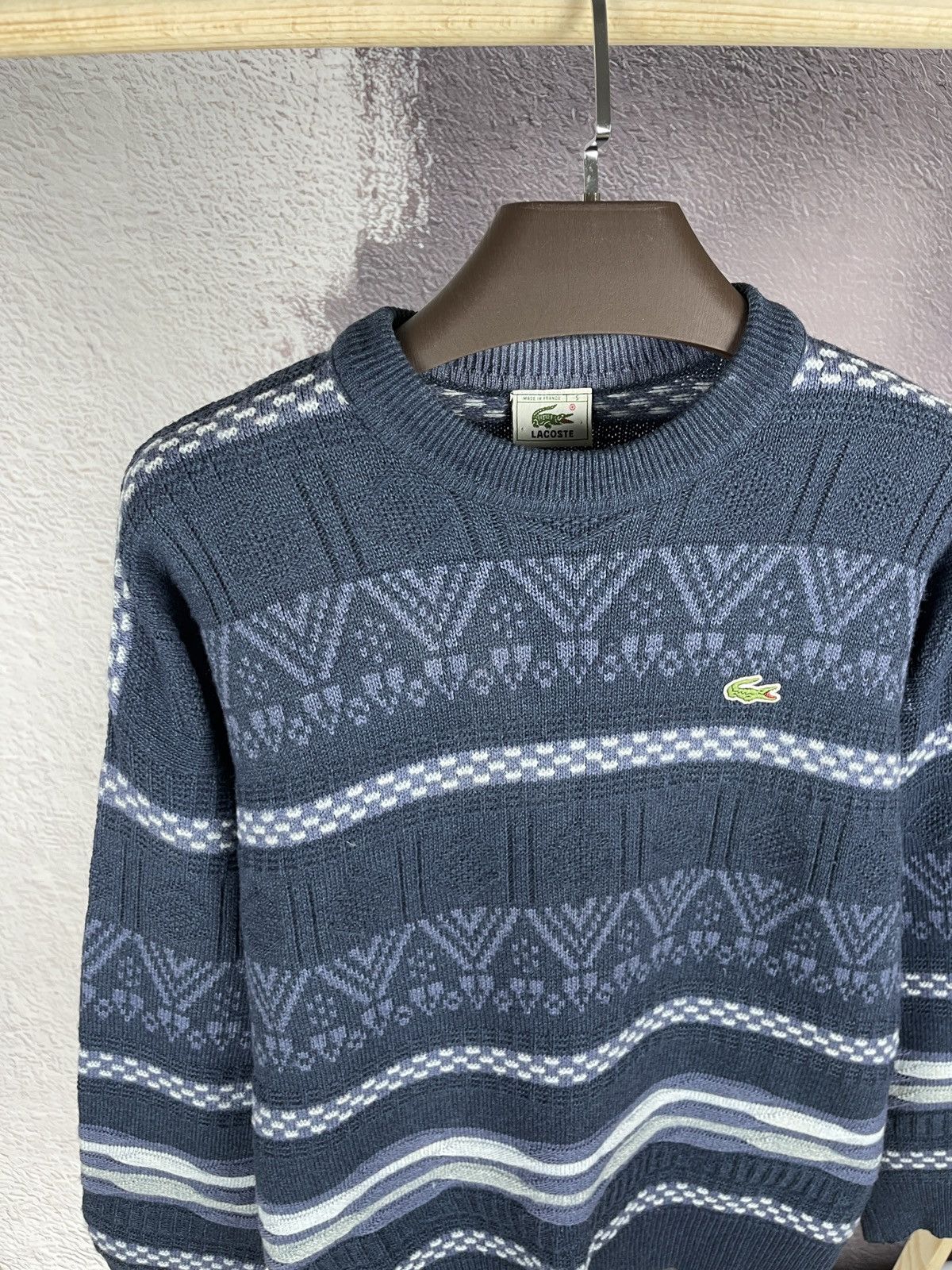 Lacoste Lacoste vintage coogi style made in France cable sweater Size US L / EU 52-54 / 3 - 8 Thumbnail