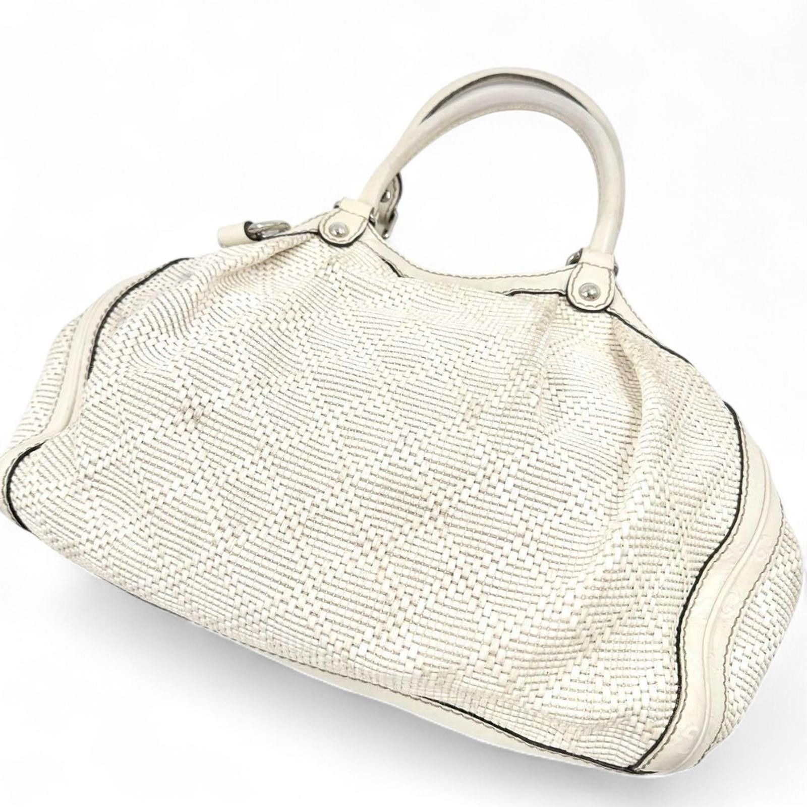 Gucci Gucci - White Leather Handbag Signature Logo Size ONE SIZE - 6 Thumbnail